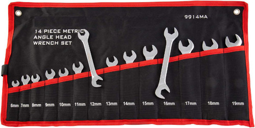 TOOLS 9914M Metric Angle Wrench Set, Fully Polished, 6mm - 19mm, 14-Piece