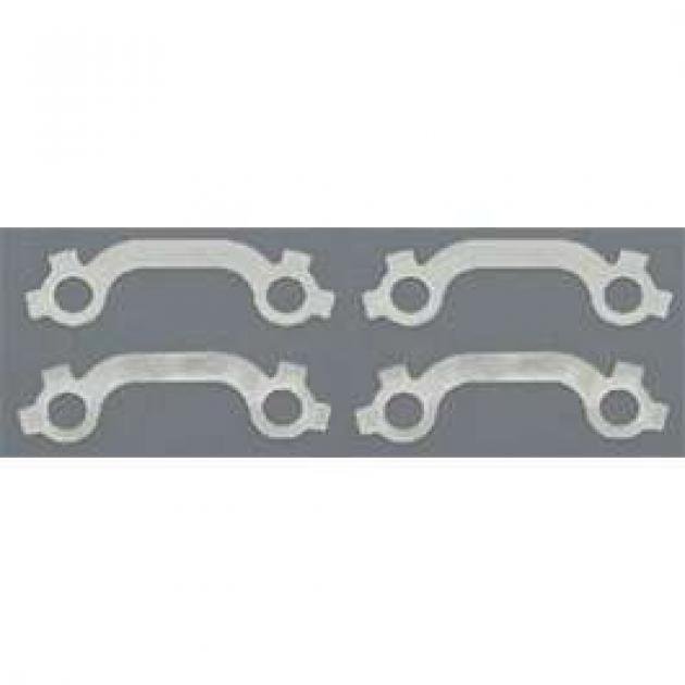 Full Size Chevy Exhaust Manifold Bolt French Lock Set, Stainless Steel, Small Block, 1958-1964
