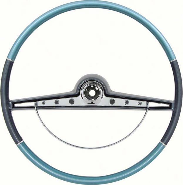 1963 Chevrolet Impala, Steering Wheel & Horn Ring, Standard & SS, Two Tone Blue