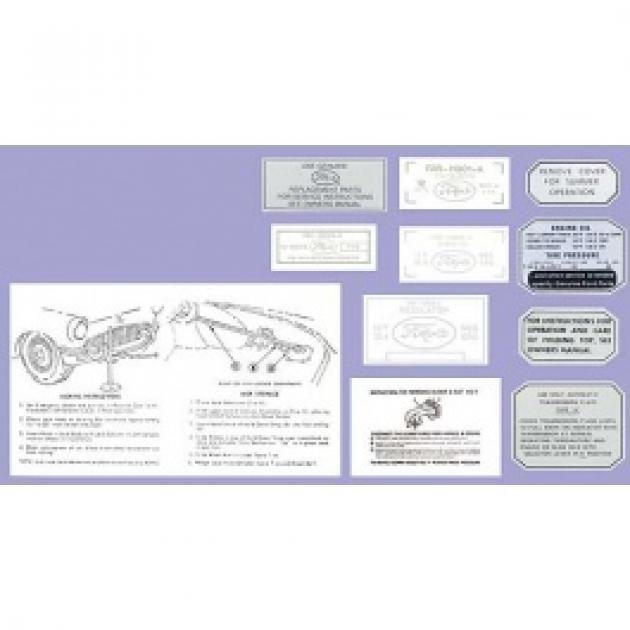 Ford Thunderbird Decal Kit, 1957- 11 Pieces