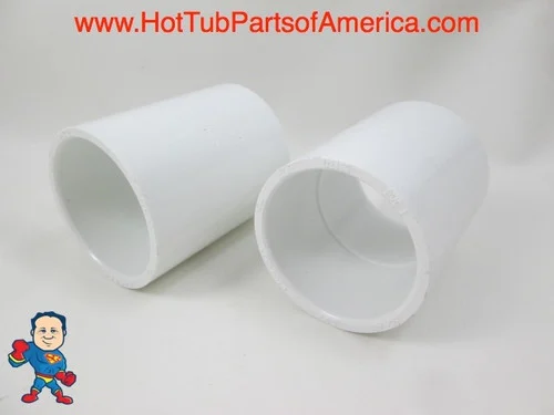 1 1/2″ Slip PVC Coupler for Hot Tub Plumbing – Pack of 2 Fittings