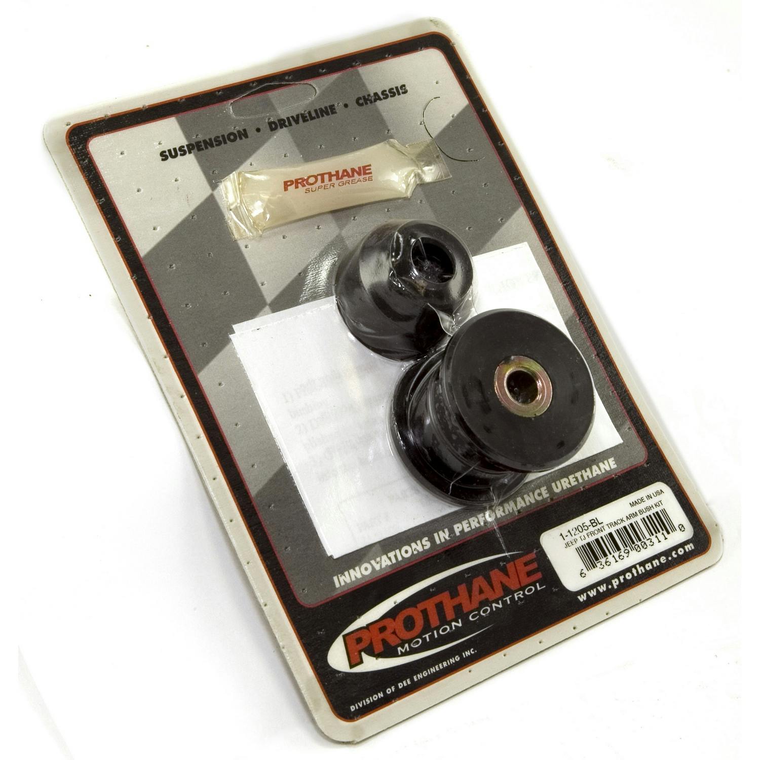 Rugged Ridge 1-1205BL Track Bar Bushings; Black; Front; 97-06 Jeep Wrangler TJ