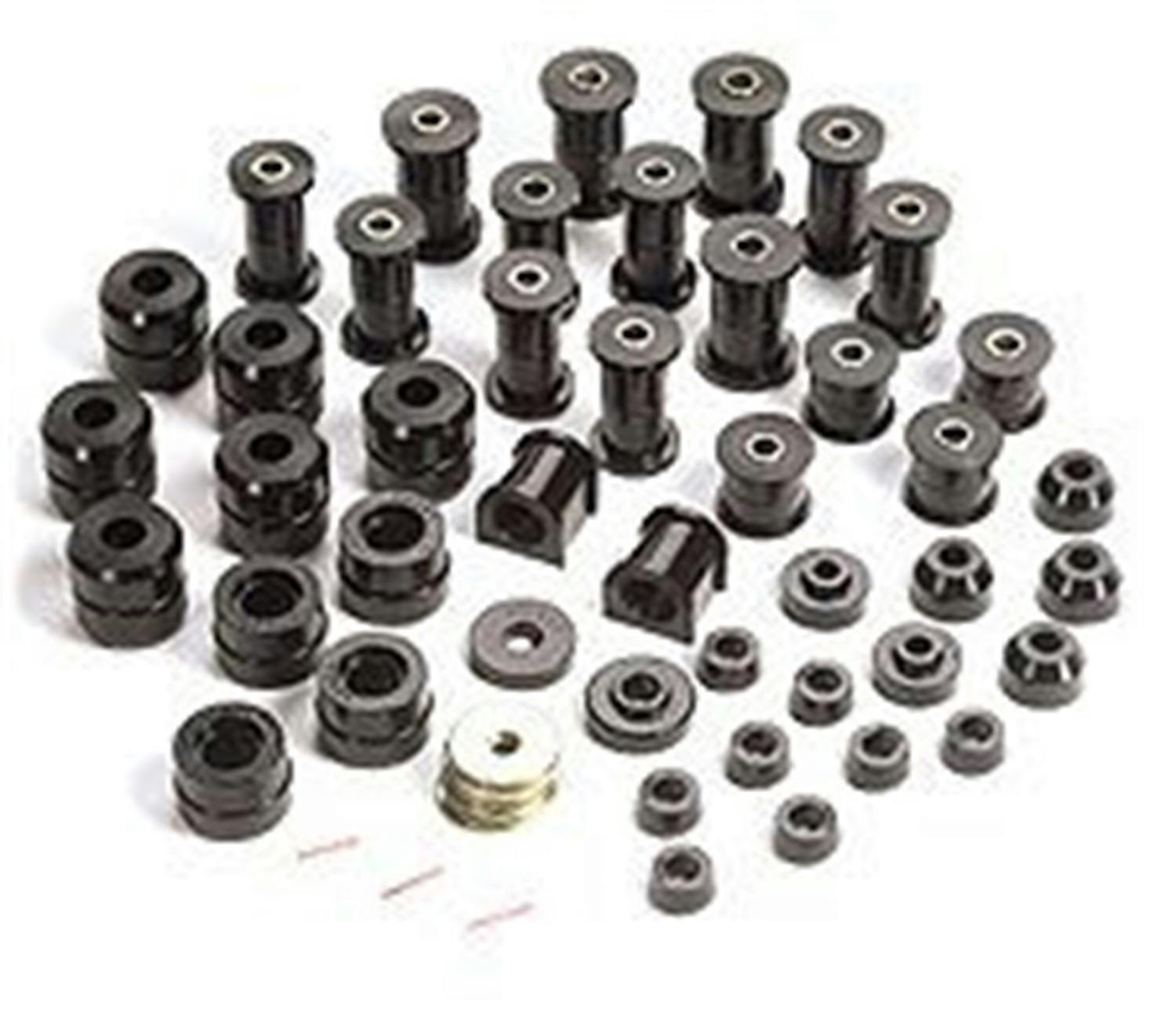 Rugged Ridge 1-2005BL Polyurethane Bushing Kit; Black; 87-95 Jeep Wrangler YJ