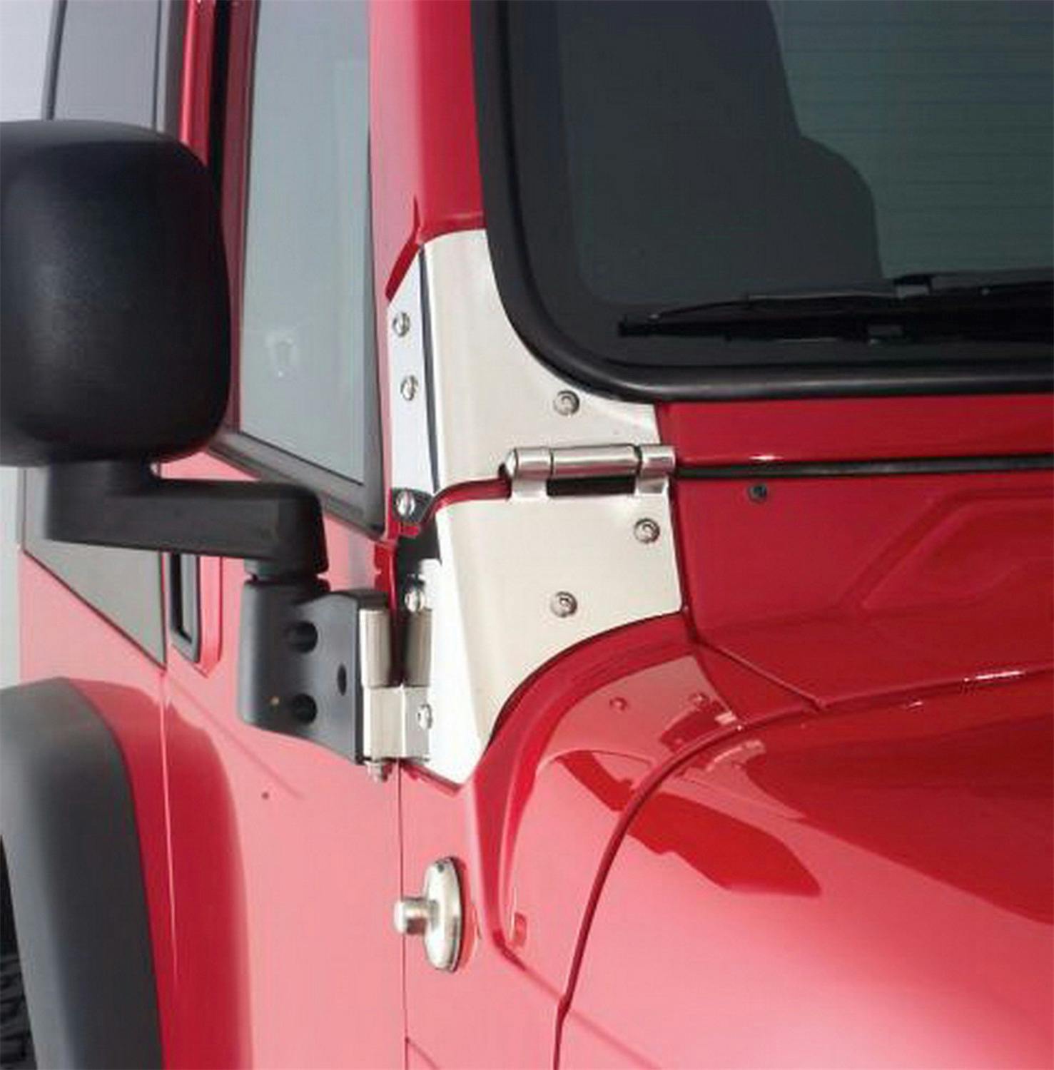 Rampage Products 7403 Windshield Hinge; Stainless; Pair