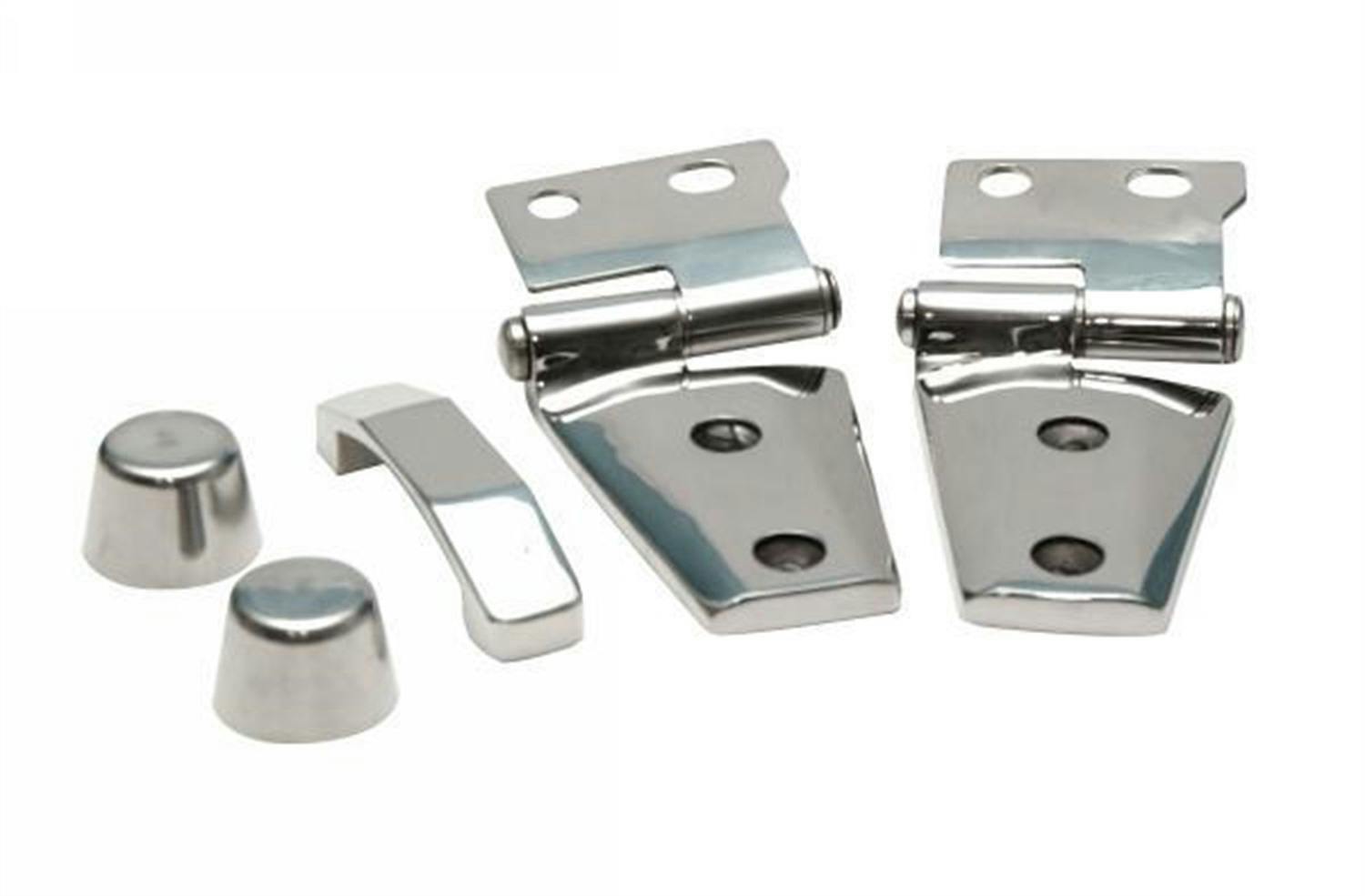 Rampage Products 87466 Complete Hood Kit; Incl. Hinges/Hood Stops/Footman Loop; Polished Stainless
