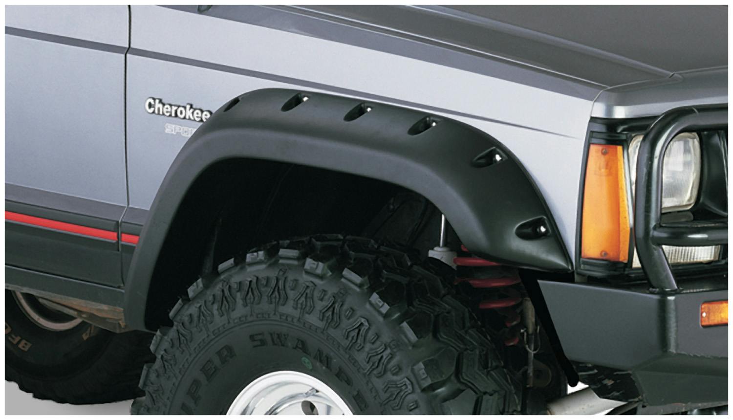 Bushwacker 10035-07 Fender Flares Cutout Style 2Pc Front