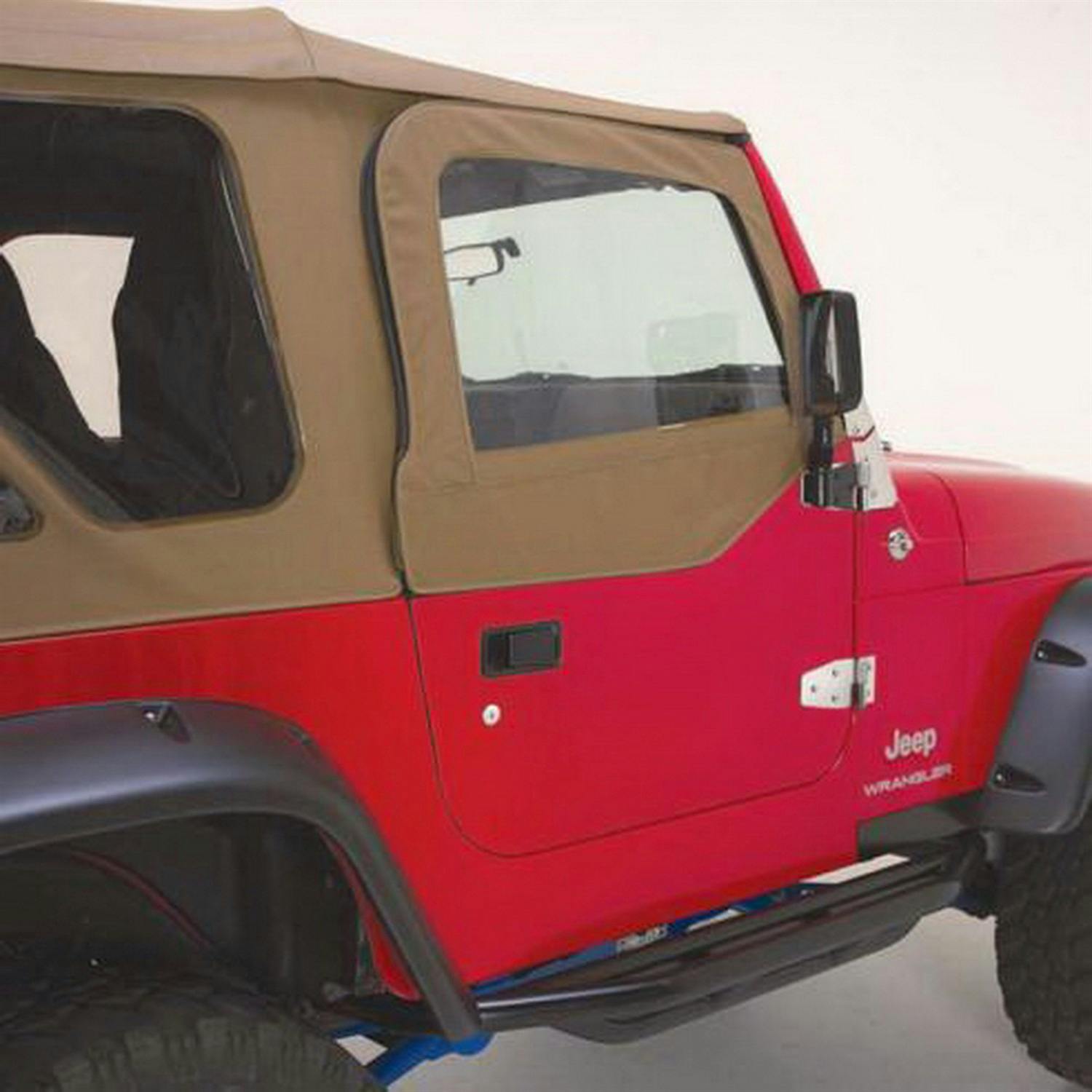 Rampage Products 68117 Complete Soft Top Kit - Frame & Hardware for Soft Upper Doors, Spice Denim