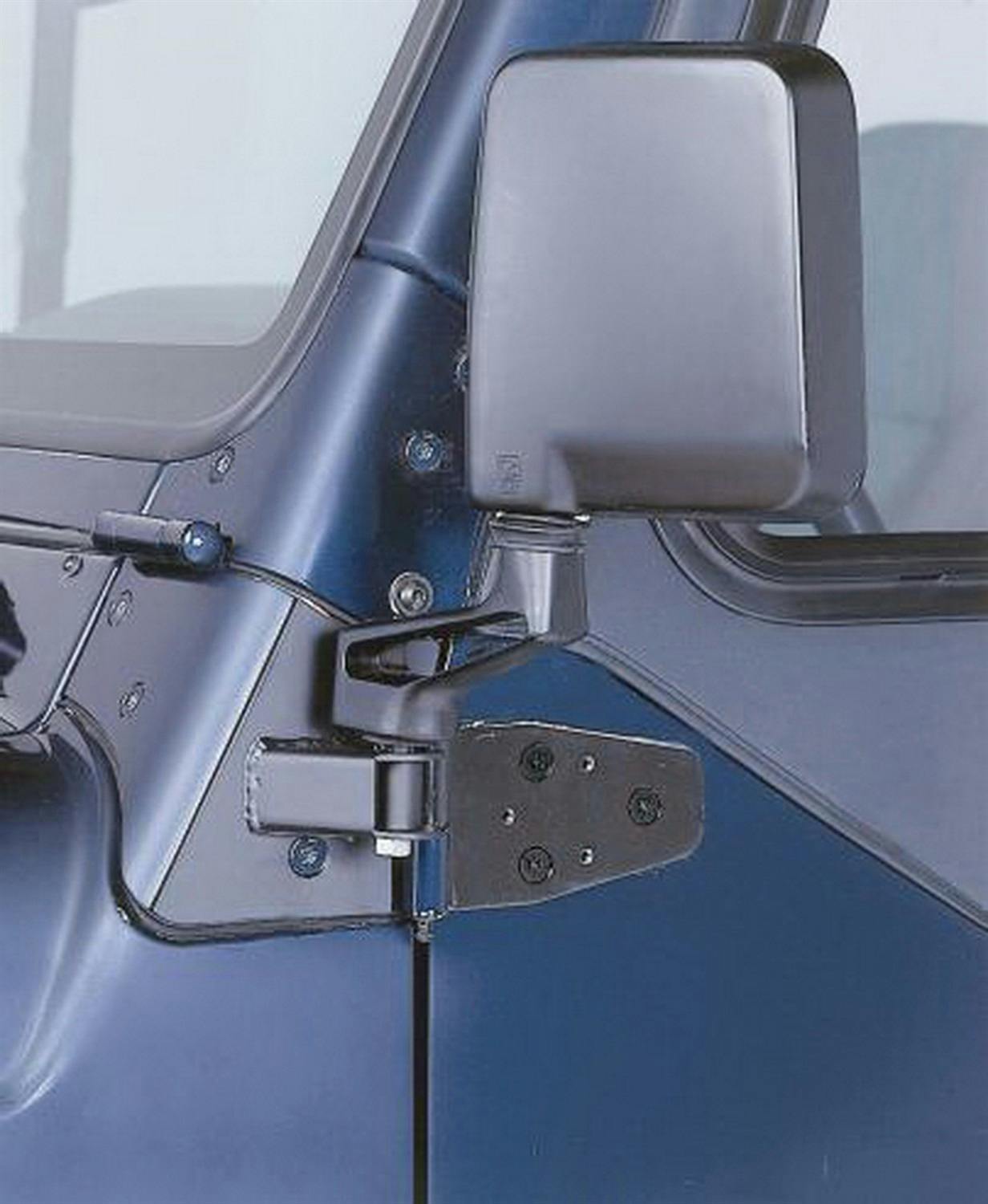 Rampage Products 8691 Mirror Relocation Brackets; Off Road Coat Black Pair