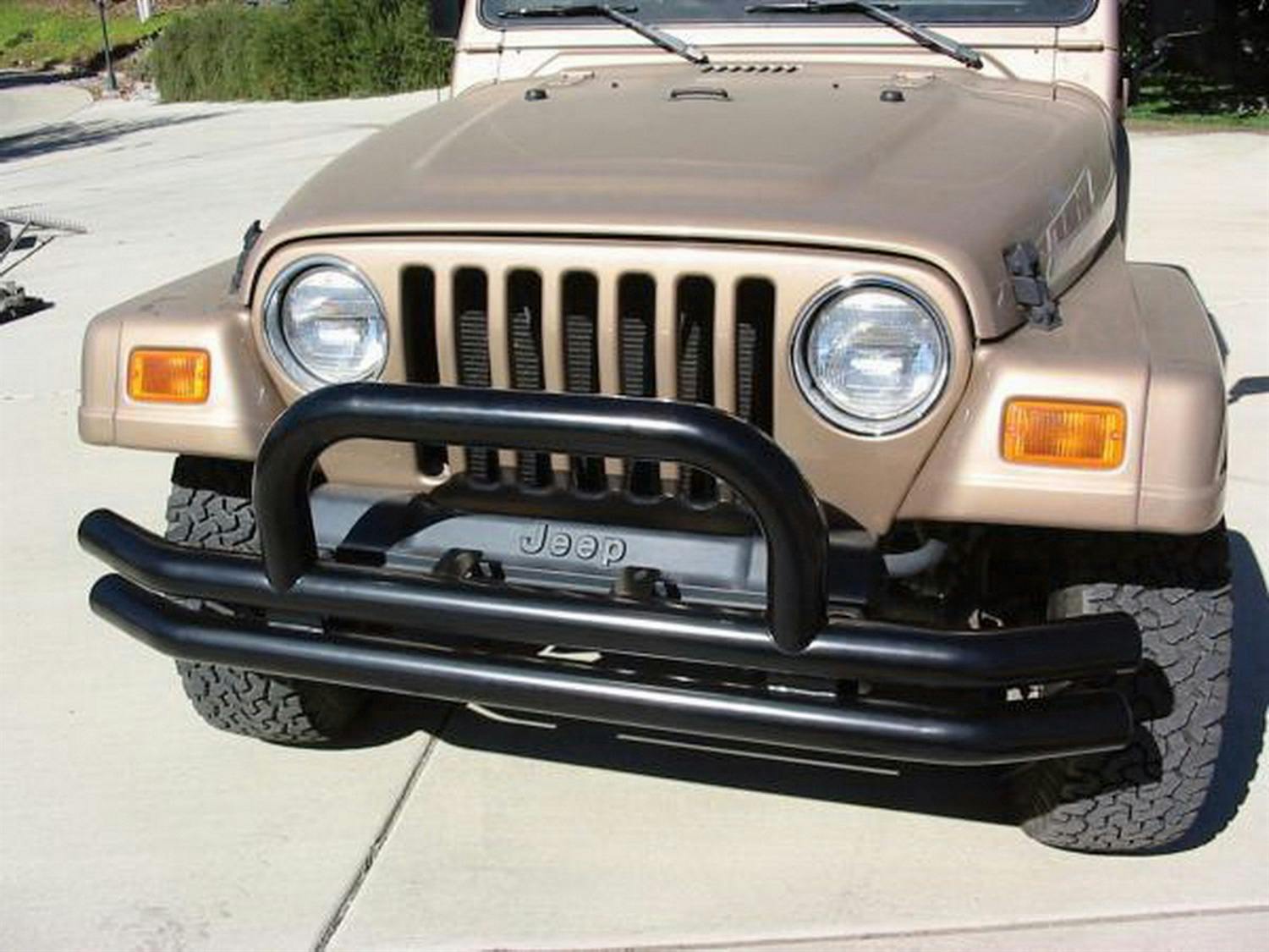 Rampage Products 8620 Double Tube Bumper Black - Front with Hoop