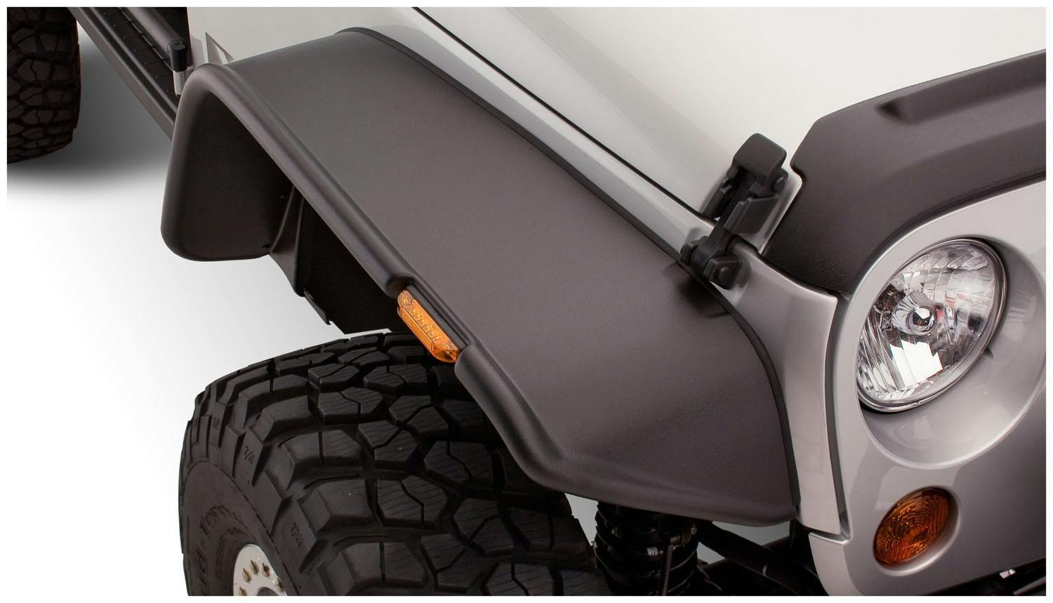 Bushwacker 10053-07 Fender Flares Flat Style 2Pc Front