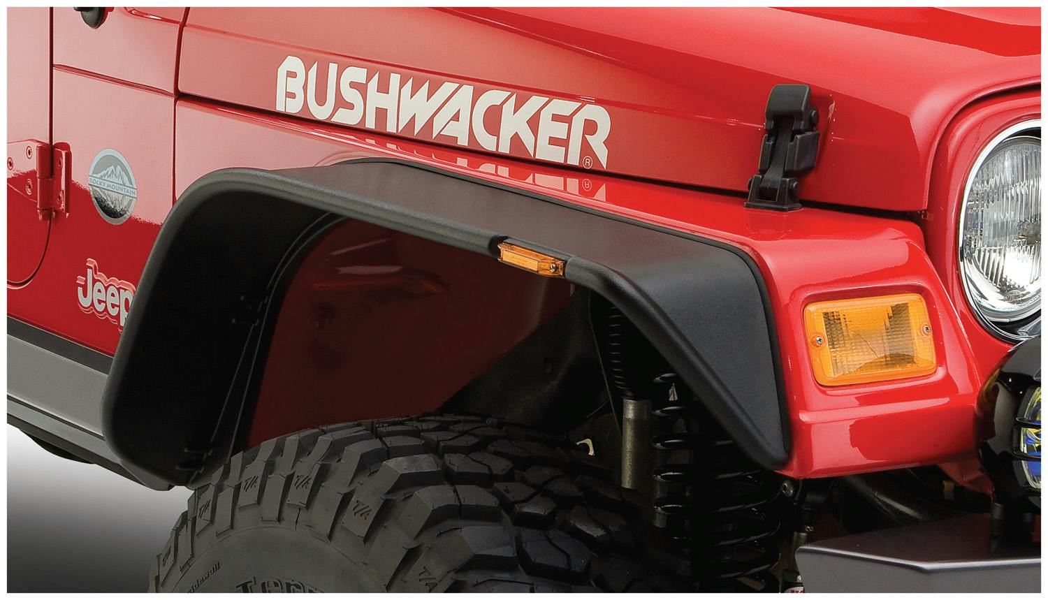 Bushwacker 10055-07 Fender Flares Flat Style 2Pc Front