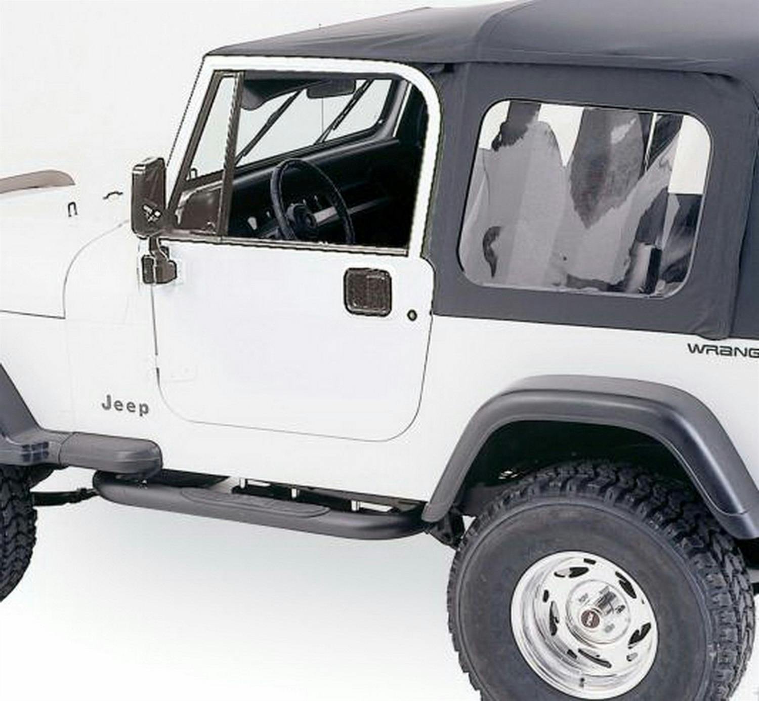 Rampage Products 68035 Complete Soft Top Kit - Frame & Hardware for Full Steel Doors, Black Diamond
