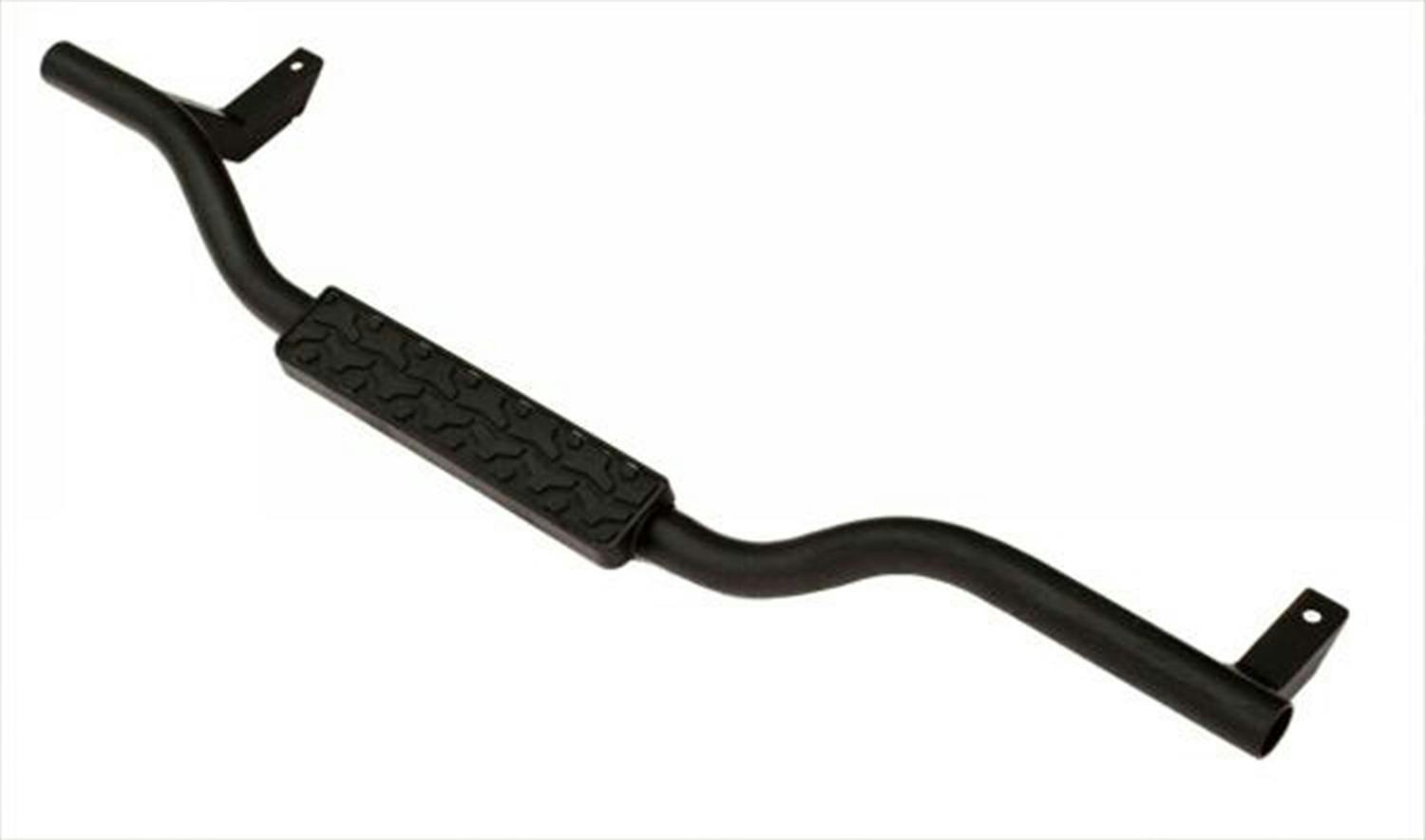 Rampage Products 26627 Slimline 2 in. Round Side Bar Cab Length; Textured Black Powder Coat