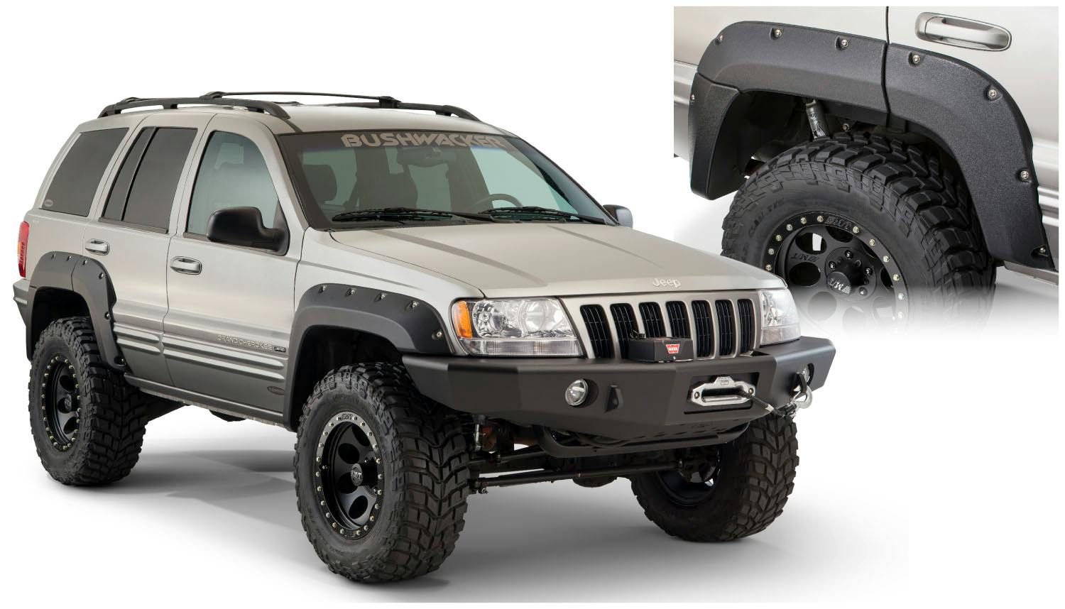 Bushwacker 10072-07 Fender Flares Cutout Style 2Pc Rear