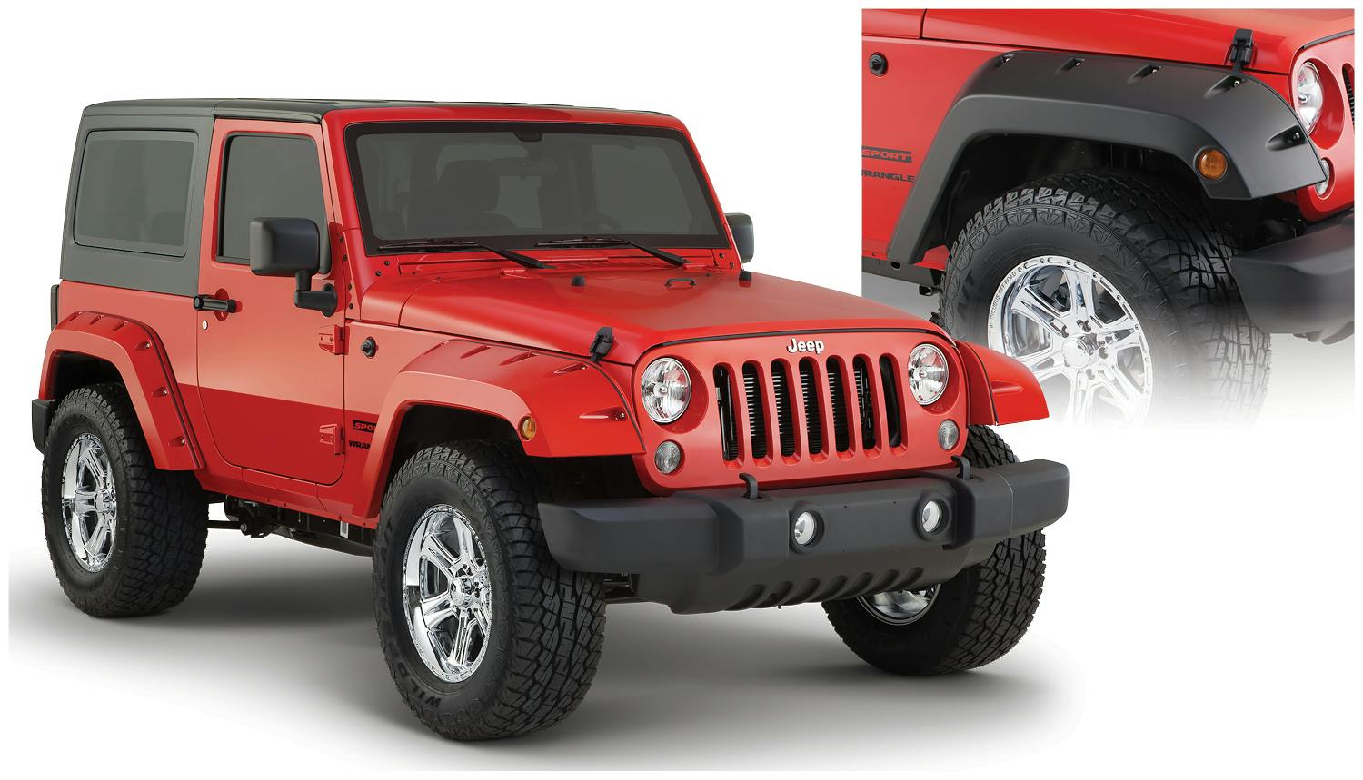 Bushwacker 10077-02 Fender Flares Pocket Style 2Pc Front