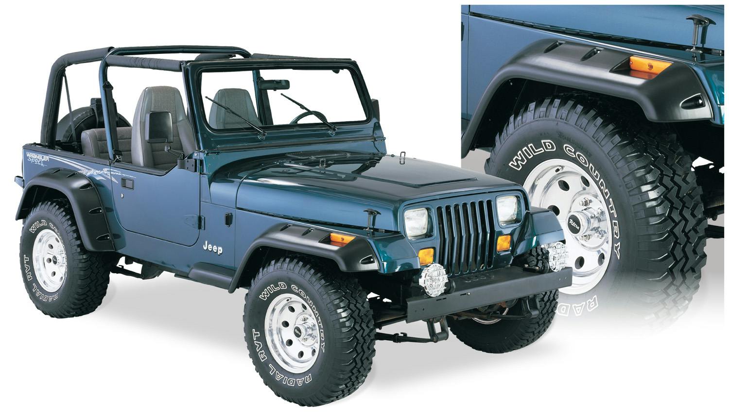 Bushwacker 10909-07 Fender Flares Cutout Style 4Pc