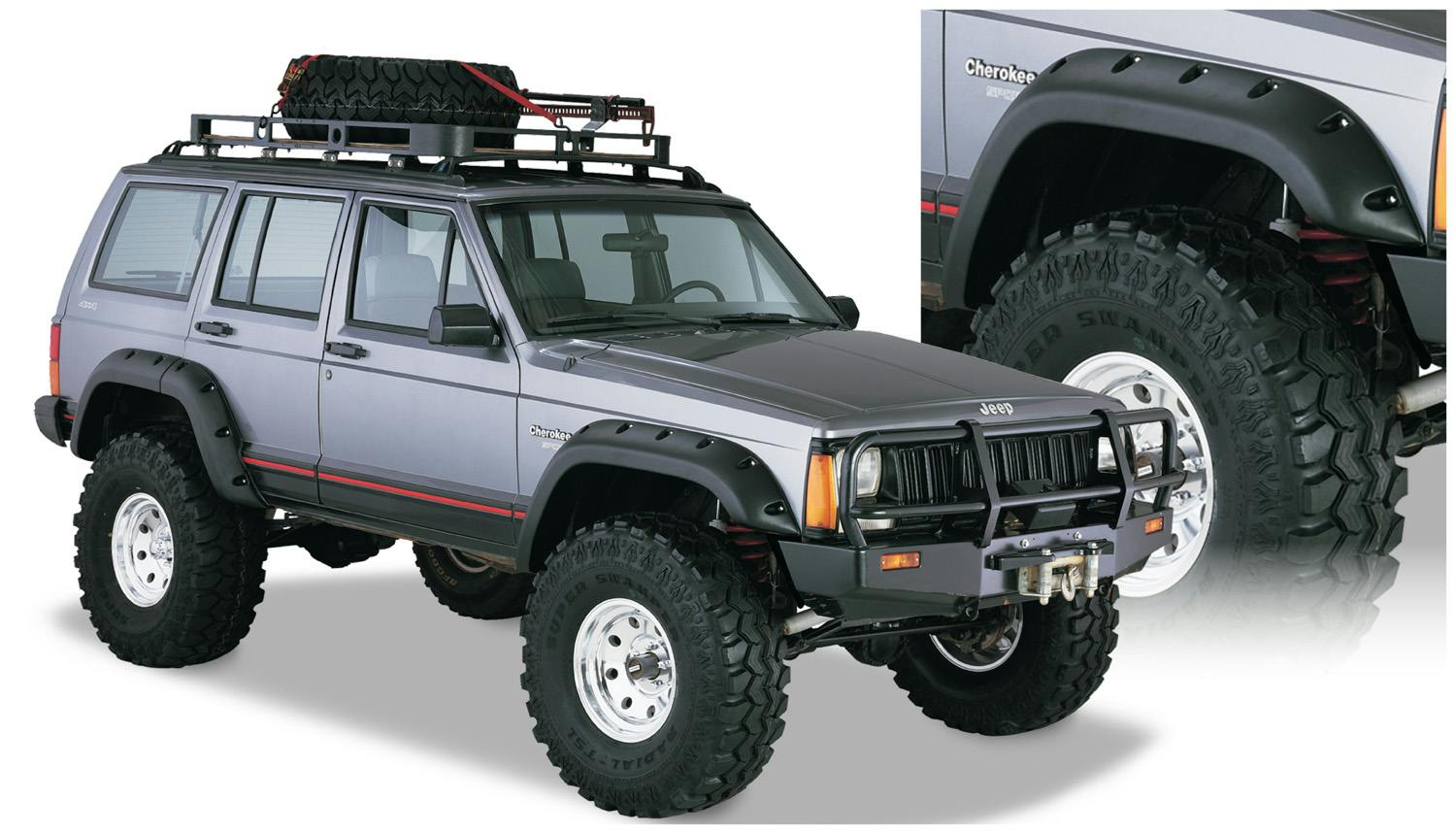 Bushwacker 10911-07 Fender Flares Cutout Style 4Pc