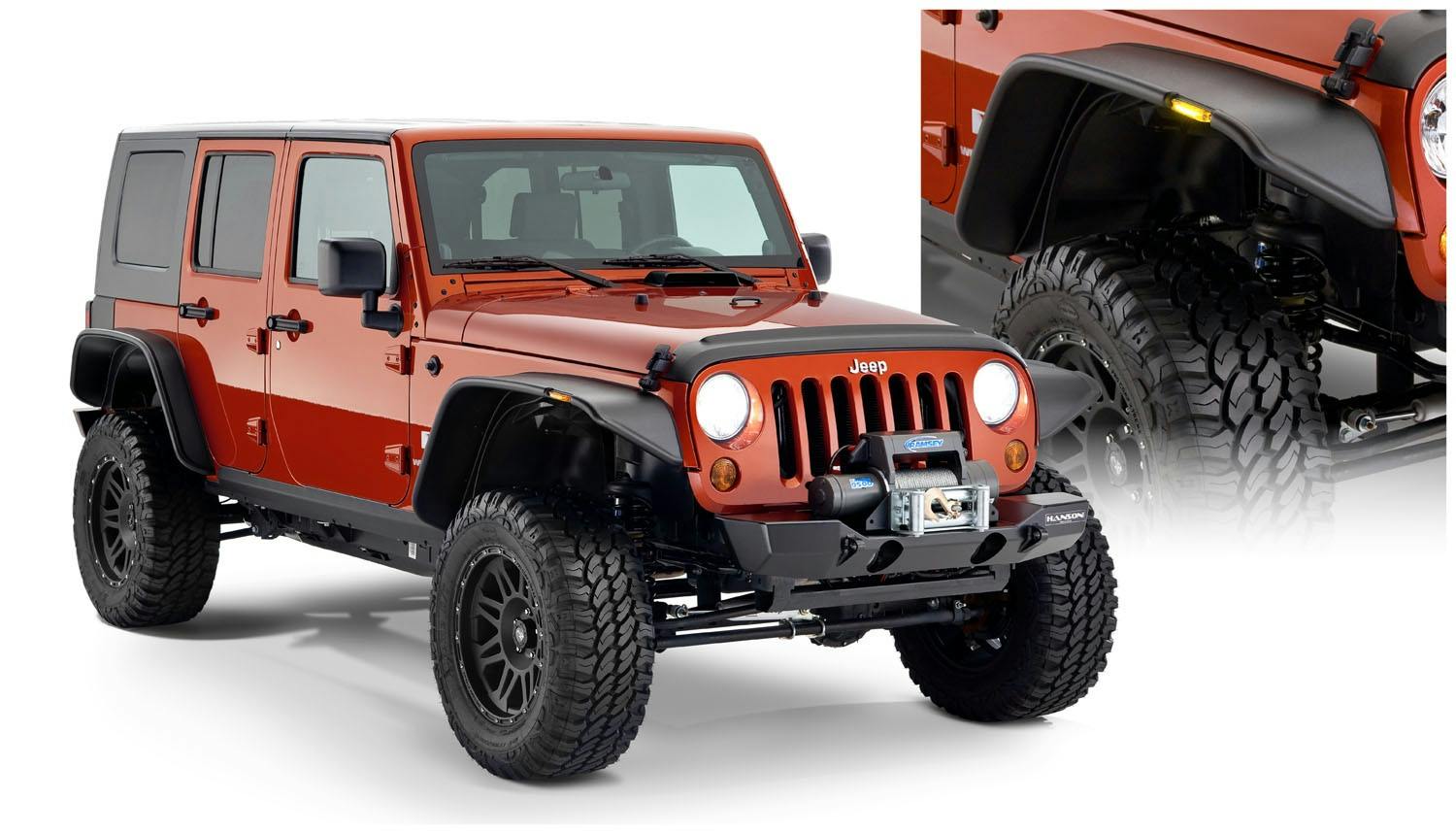 Bushwacker 10918-07 Fender Flares Flat Style 4Pc