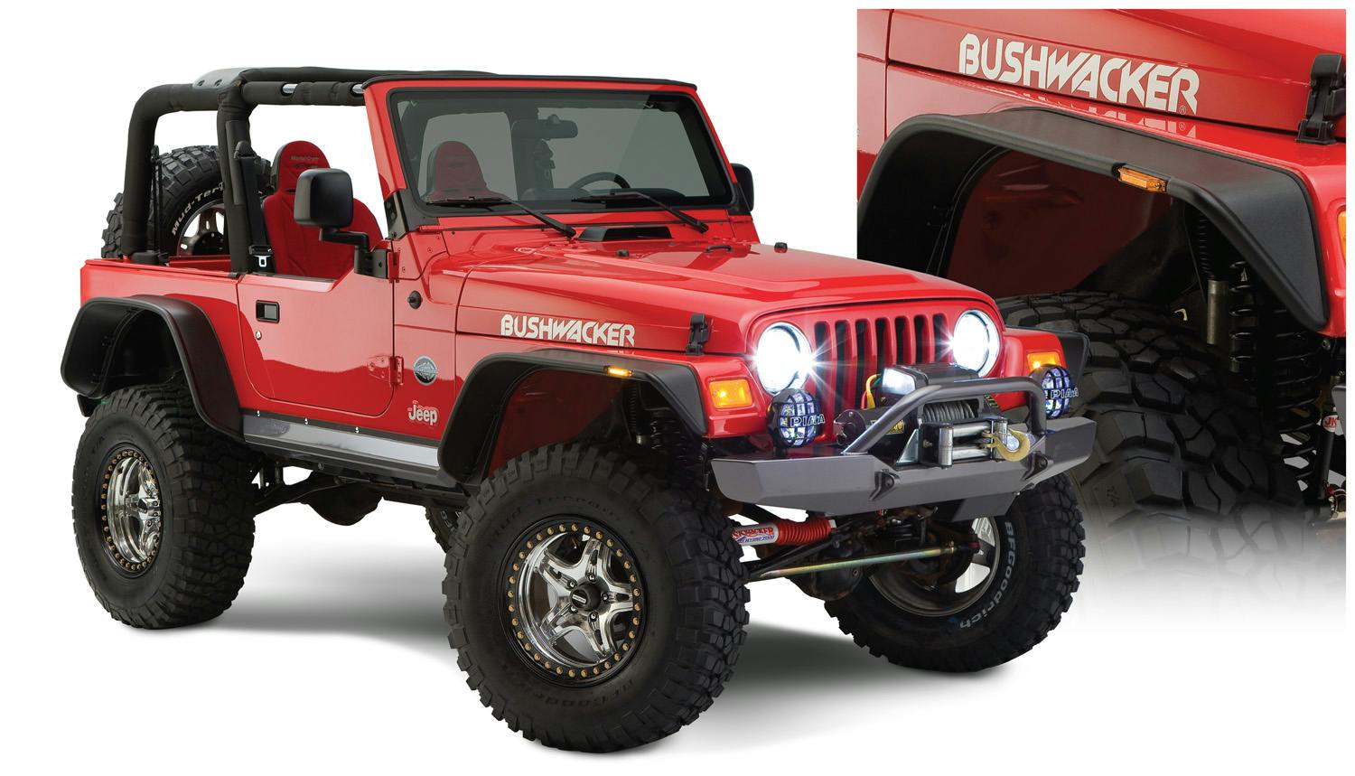 Bushwacker 10920-07 Fender Flares Flat Style 4Pc