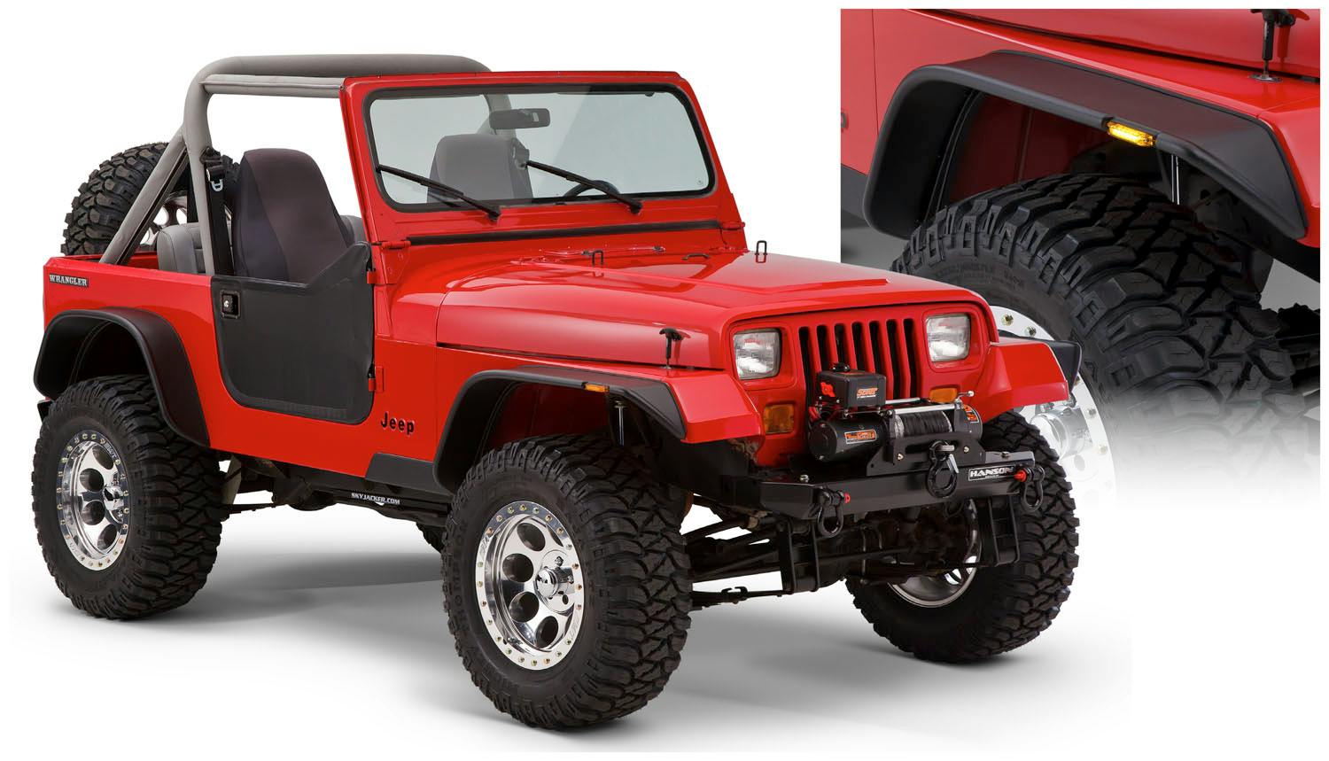 Bushwacker 10924-07 Fender Flares Flat Style 4Pc