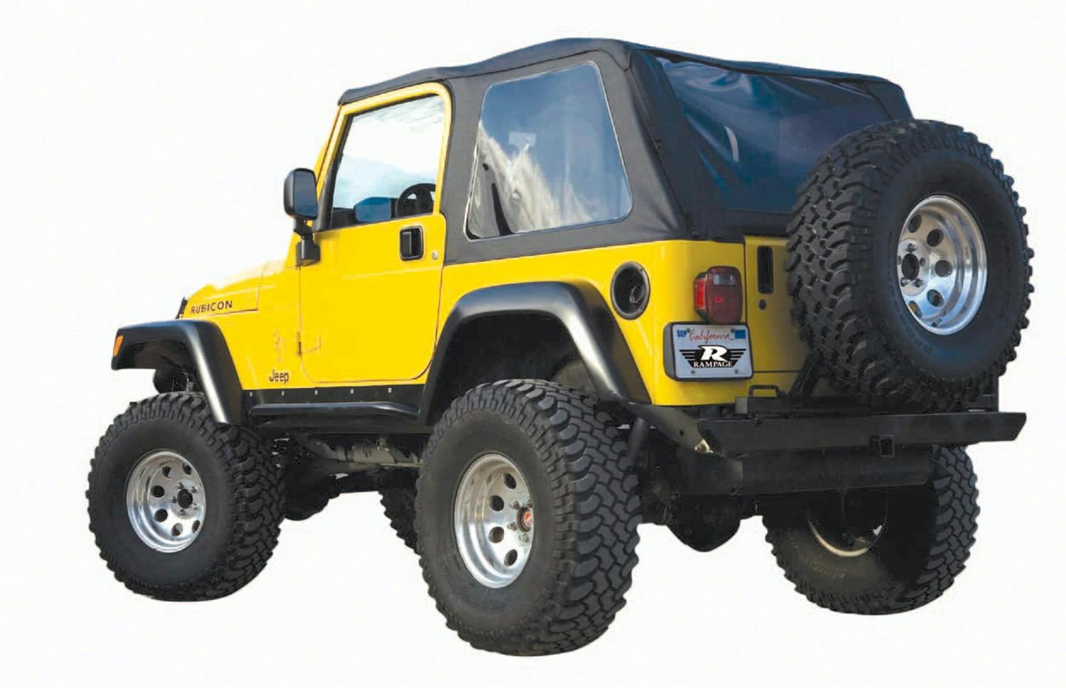 Rampage Products 109535 Frameless Soft Top Kit; Black Diamond; w/Tinted Windows
