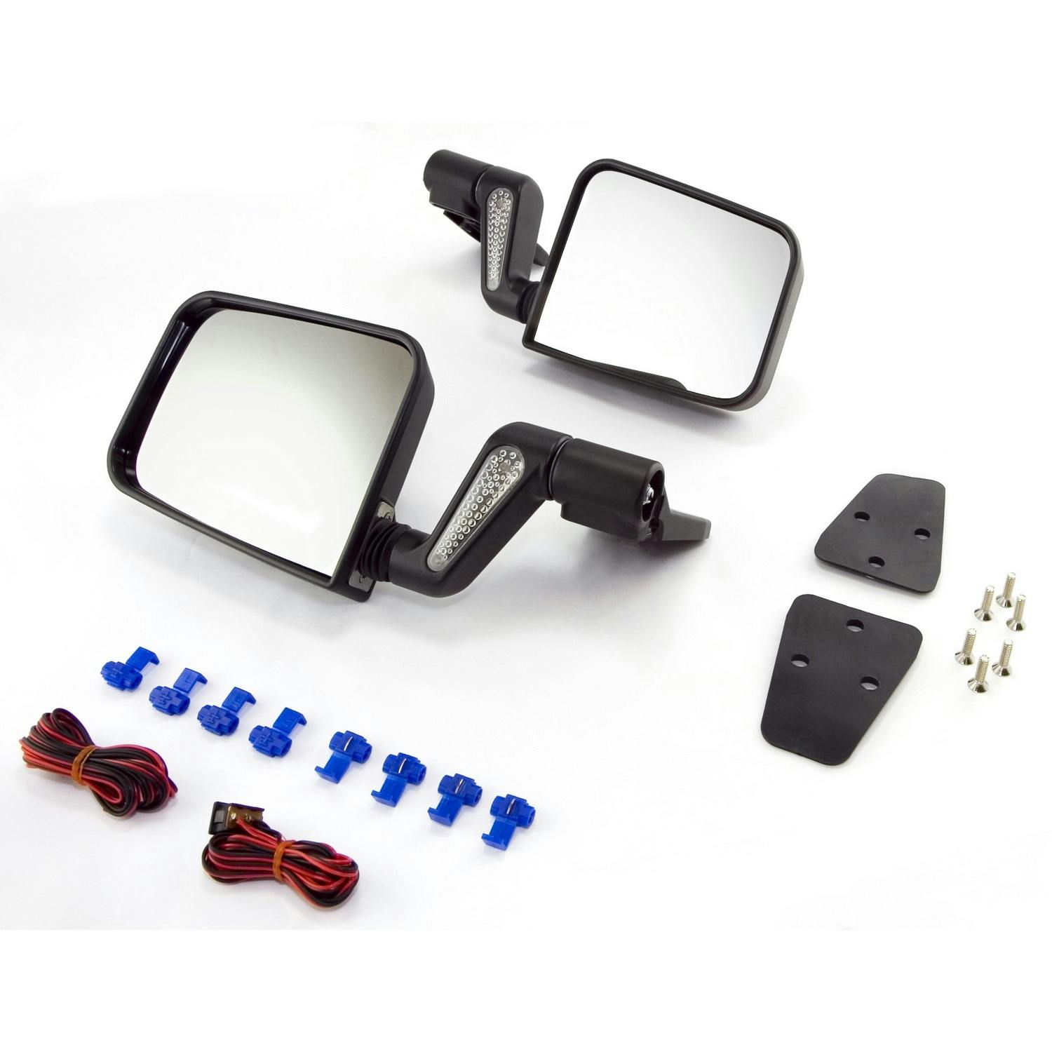 Rugged Ridge 11002.20 Heated Door Mirror Kit; Black; 87-02 Jeep Wrangler YJ/TJ
