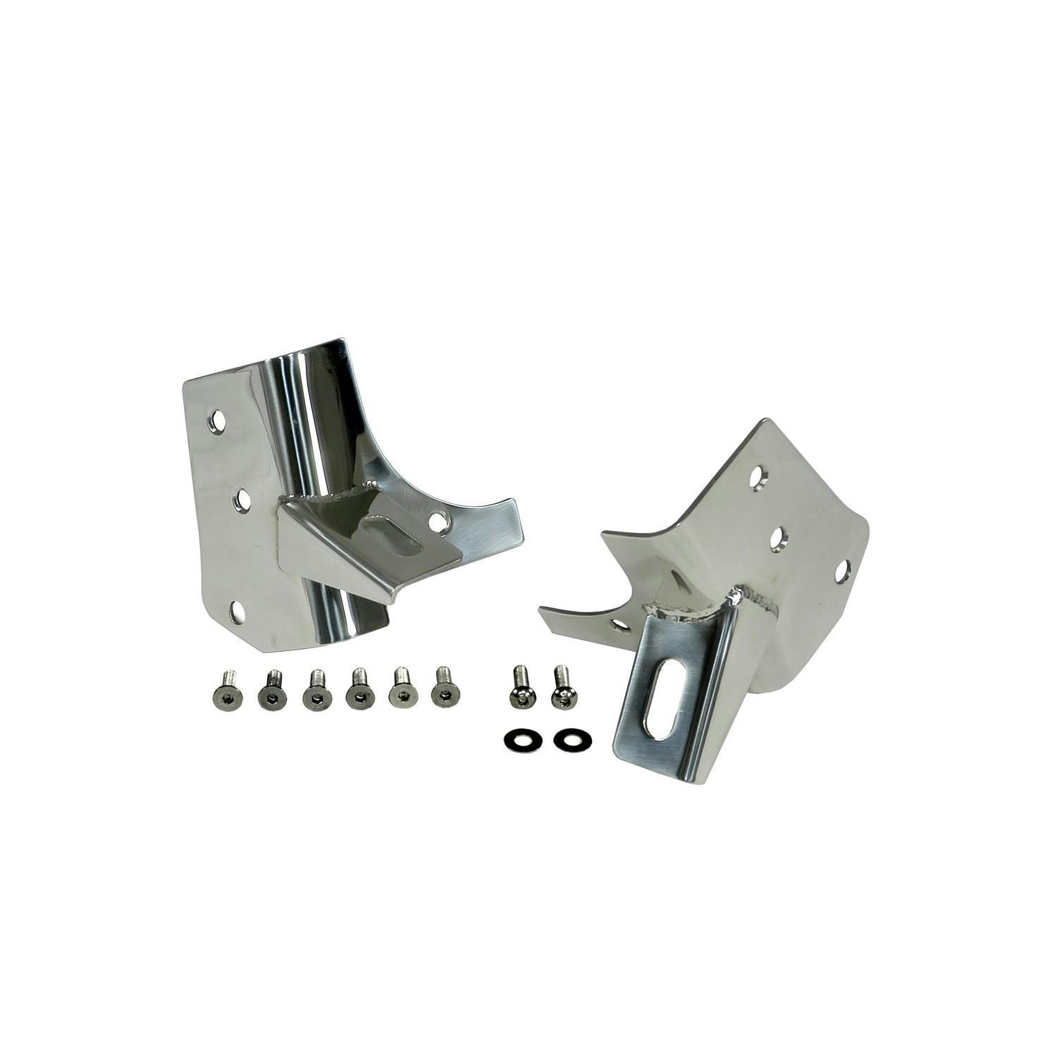 Rugged Ridge 11028.02 Windshield Light Brackets, Stainless Steel