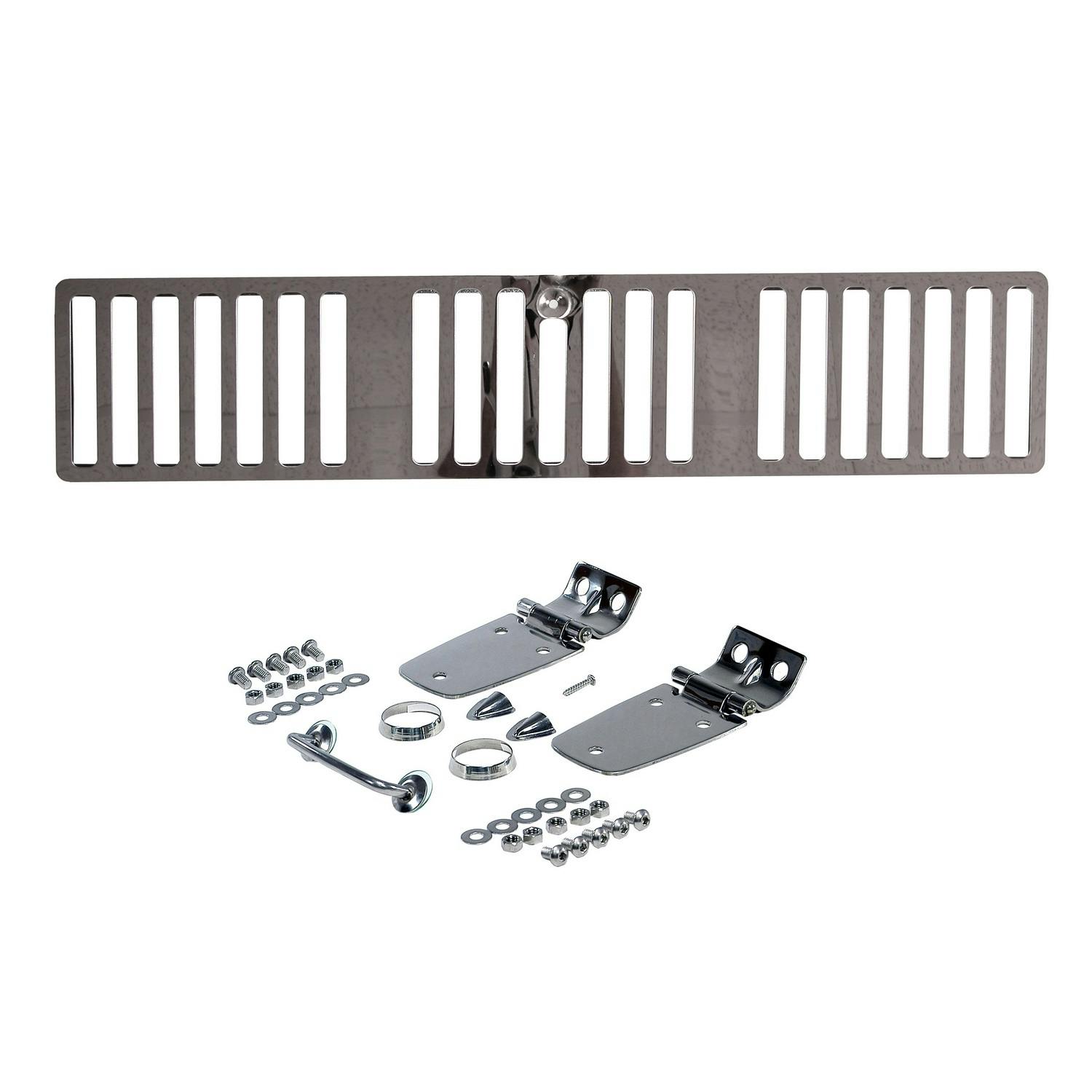 Rugged Ridge 11101.02 Complete Hood Kit, Stainless Steel