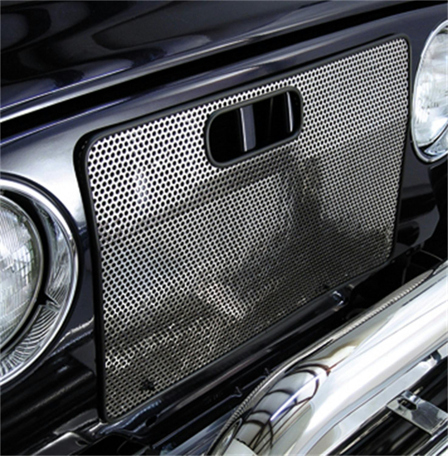 Rugged Ridge 11106.03 Radiator Bug Shield; Stainless Steel; 97-06 Jeep Wrangler TJ