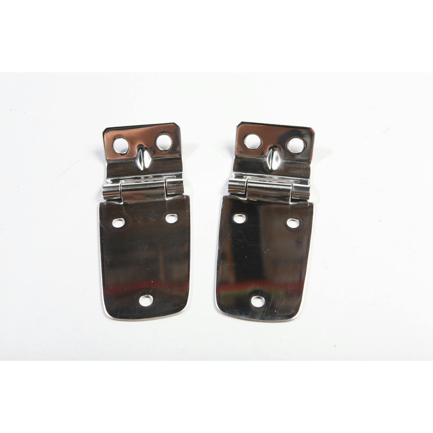 Rugged Ridge 11111.02 Hood Hinges; Stainless Steel; 97-06 Jeep Wrangler TJ