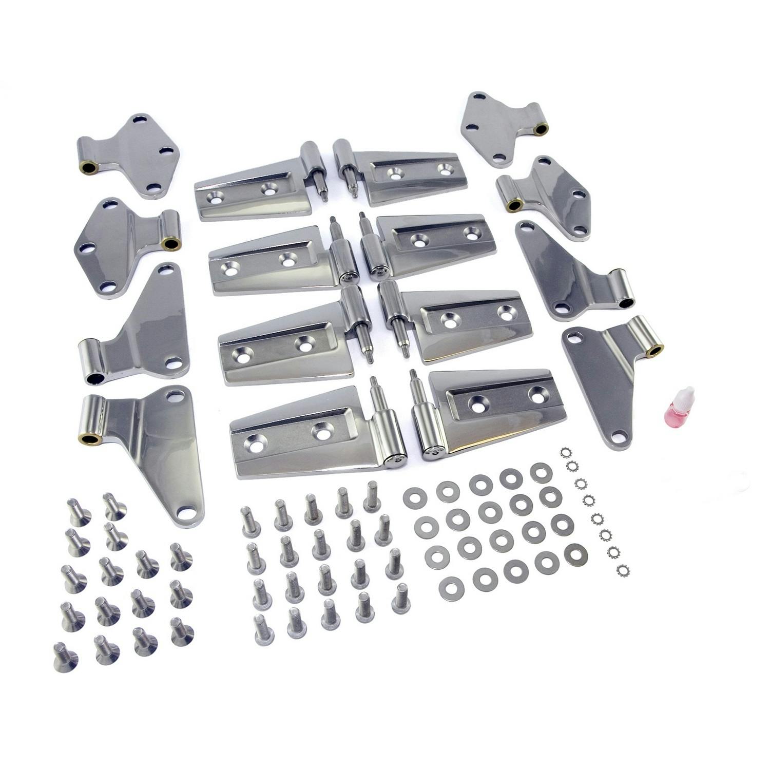 Rugged Ridge 11111.21 Door Hinge Kit; Stainless Steel; 07-17 Jeep Wrangler JKU
