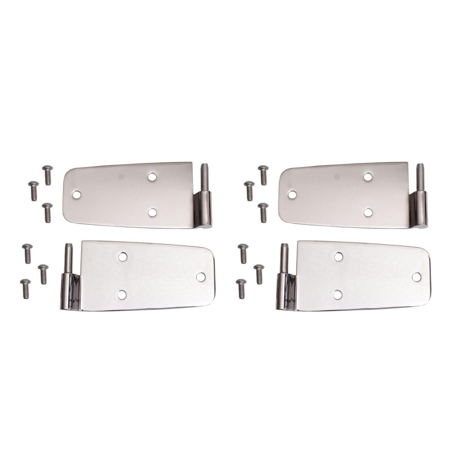 Rugged Ridge 11113.01 Door Hinge Kit; Stainless Steel; 76-93 Jeep CJ/Wrangler YJ
