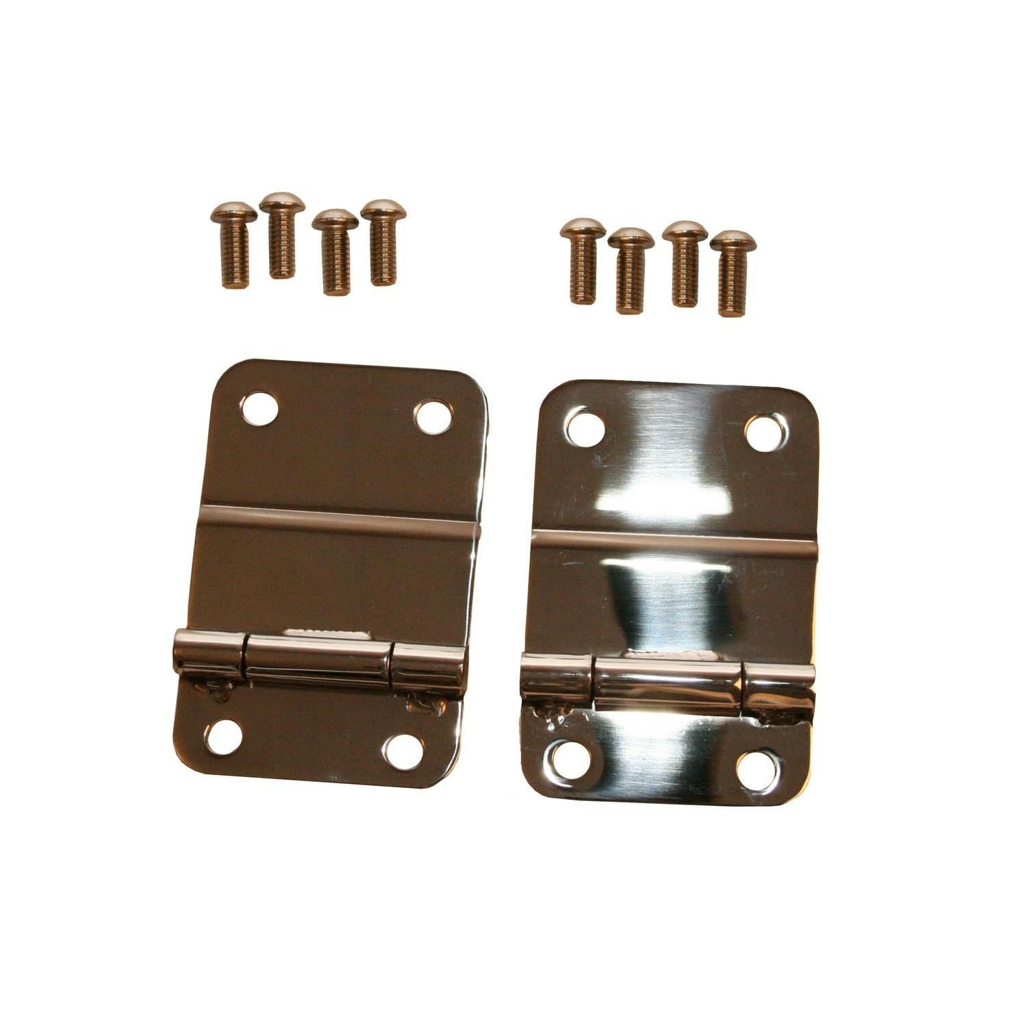 Rugged Ridge 11114.01 Tailgate Hinges; Stainless Steel; 76-86 Jeep CJ Models