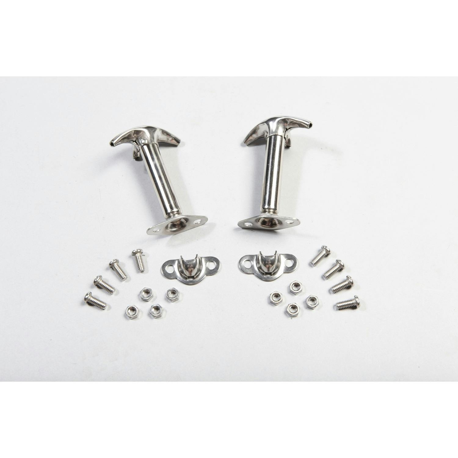 Rugged Ridge 11116.01 Hood Catch Kit; Stainless Steel; 41-95 Jeep CJ/Wrangler YJ