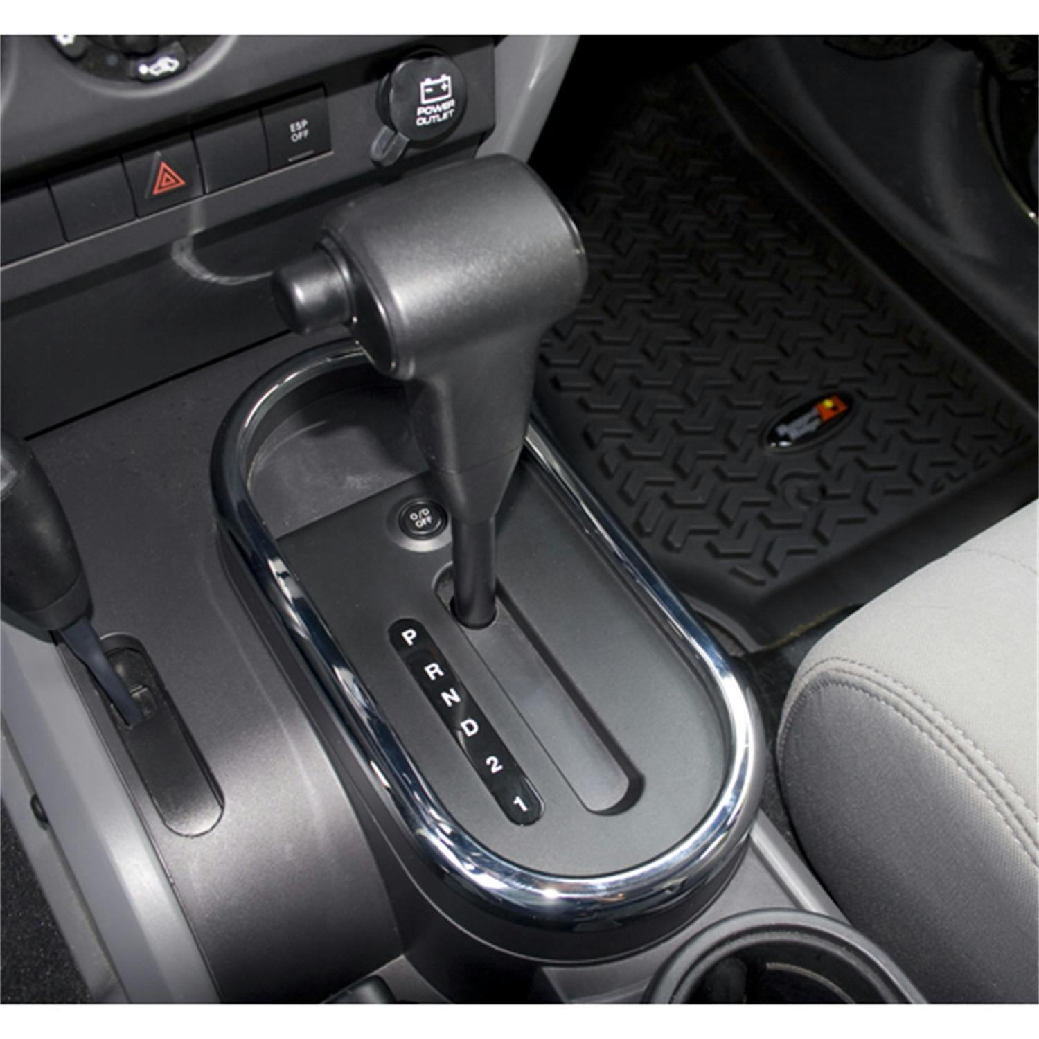 Rugged Ridge 11156.02 Transmission Shifter Trim, Chrome Automatic