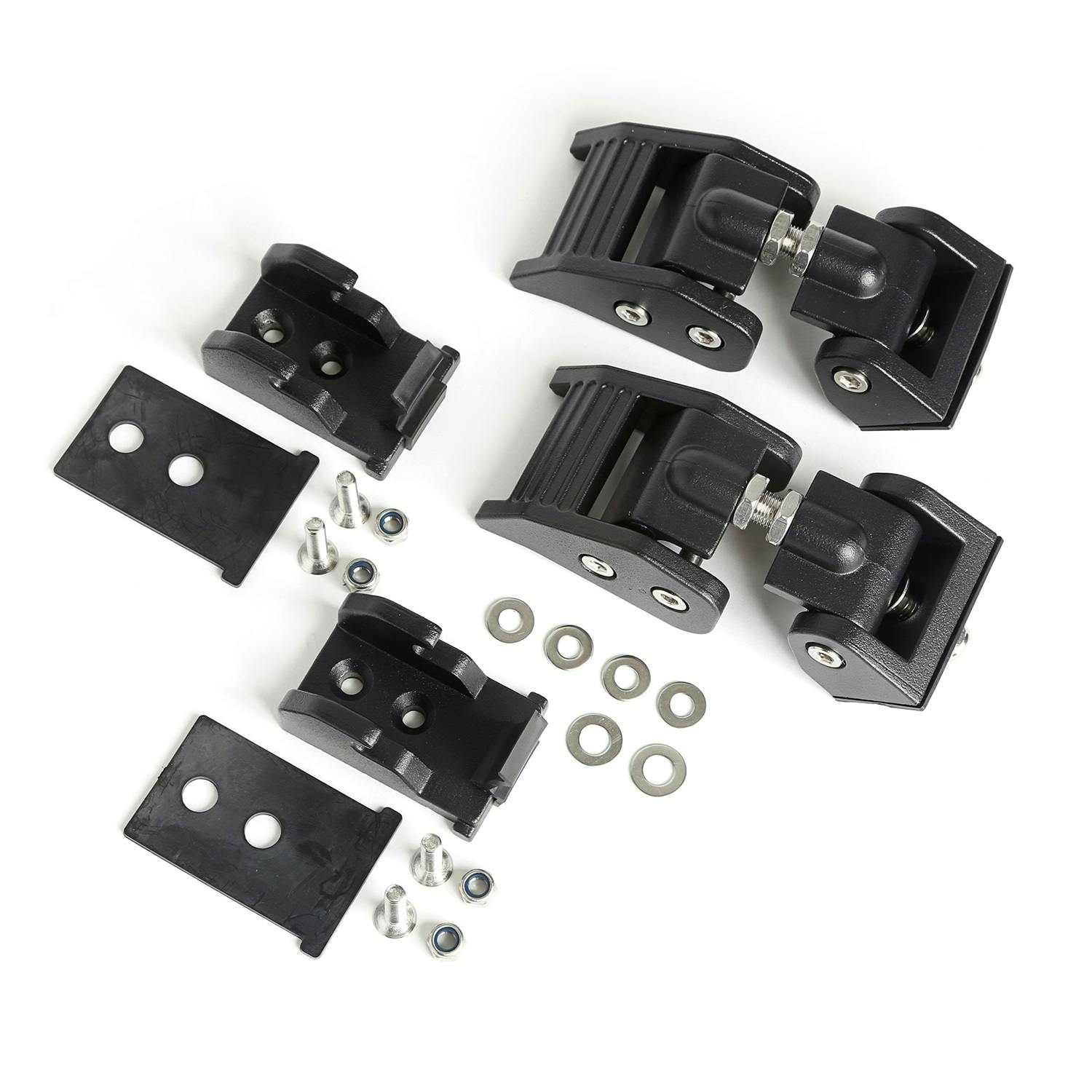 Rugged Ridge 11210.18 Hood Catches; Textured Black; 97-06 Jeep Wrangler TJ