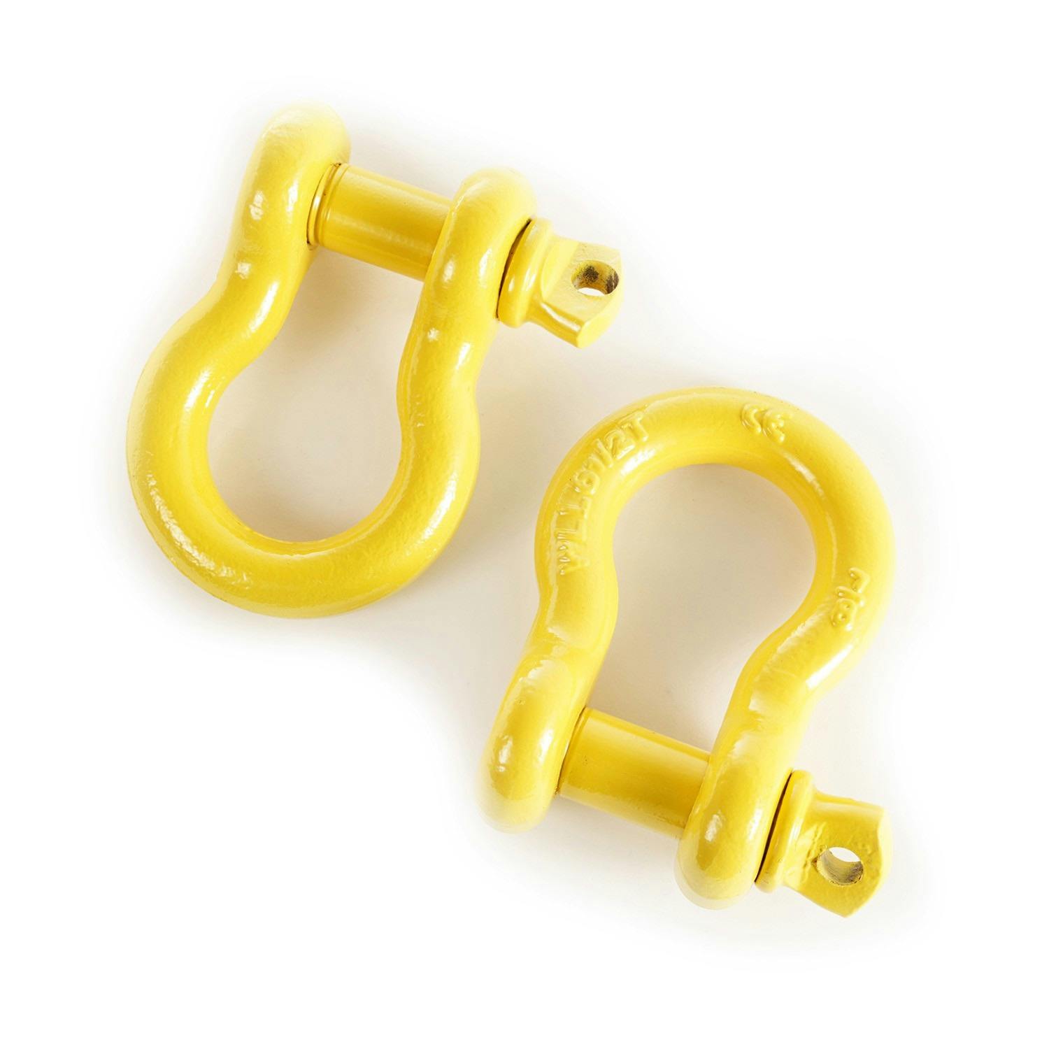 Rugged Ridge 11235.14 D-Rings; 7/8-Inch; Yellow; Pair