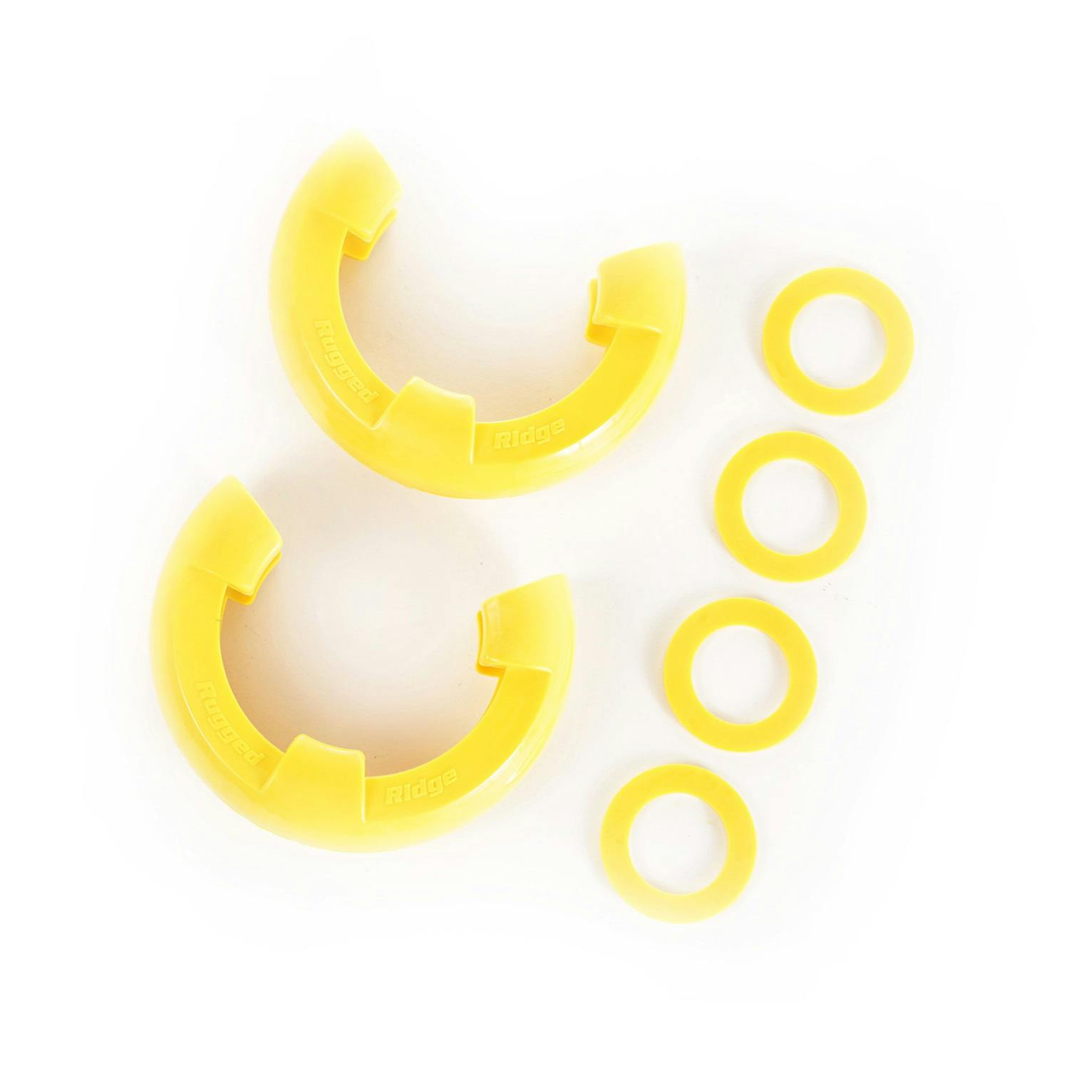 Rugged Ridge 11235.32 D-Shackle Isolator Kit; Yellow Pair; 3/4-Inch