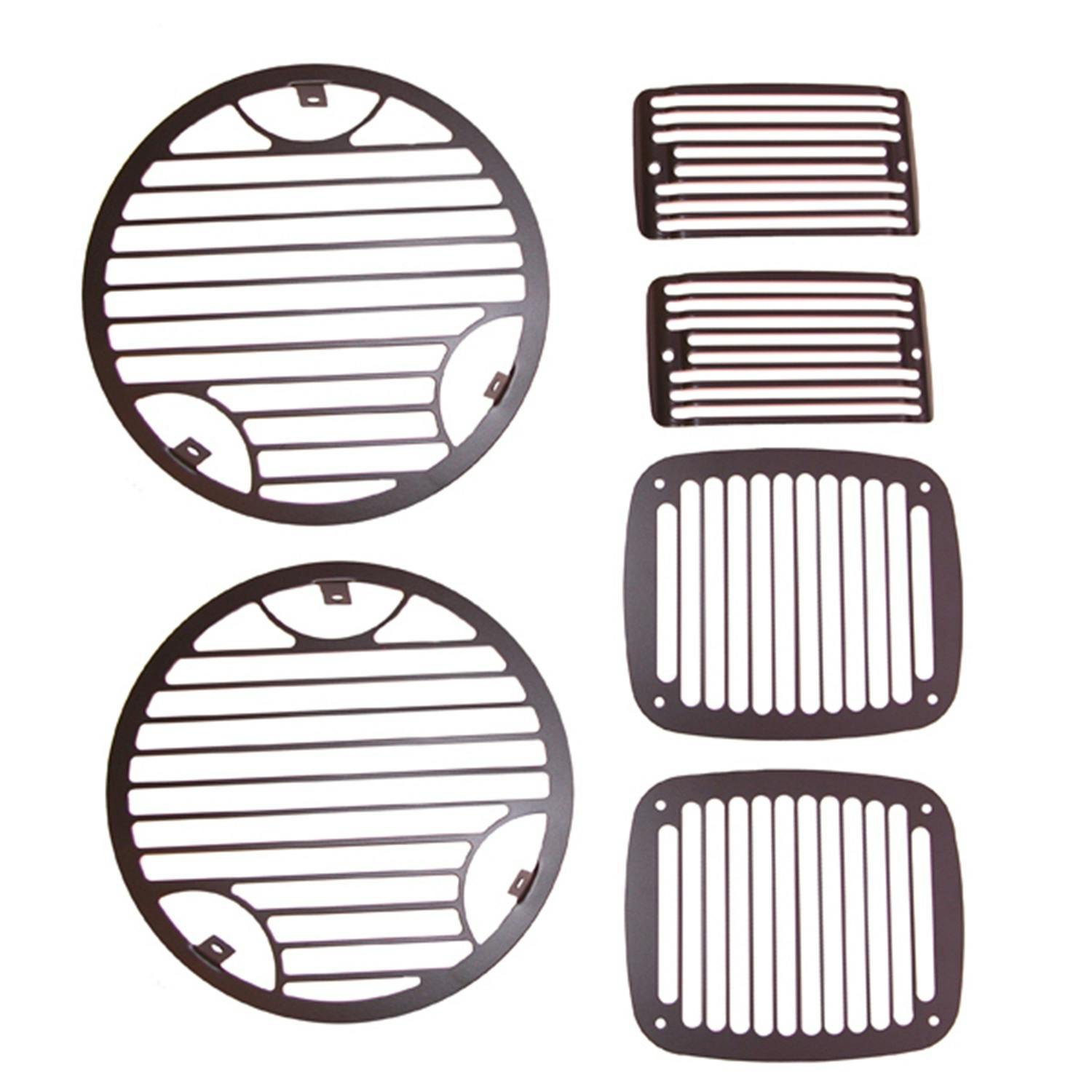 Rugged Ridge 11236.21 Stone Guard Set; Billet; 97-06 Jeep Wrangler TJ