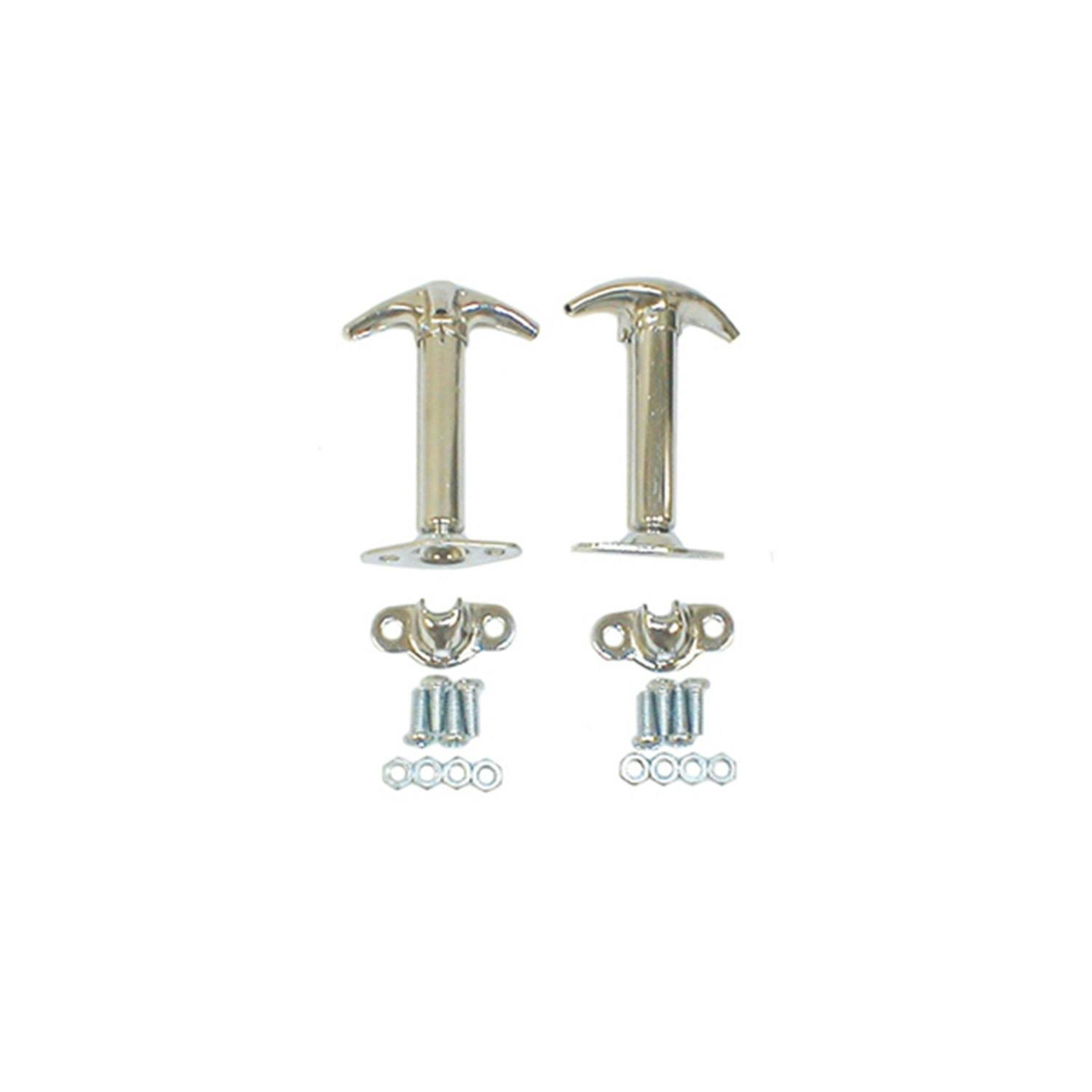 Rugged Ridge 11302.01 Hood Catch Set; Chrome; 41-95 Jeep CJ/Wrangler YJ