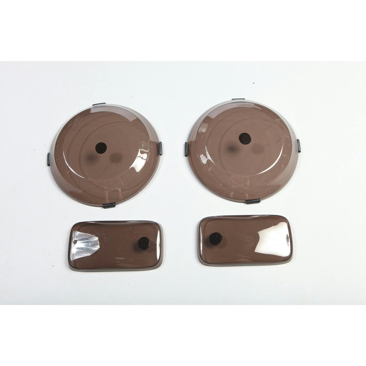 Rugged Ridge 11353.02 Headlight and Turn Signal Cover Set; Smoke; 97-06 Jeep Wrangler TJ