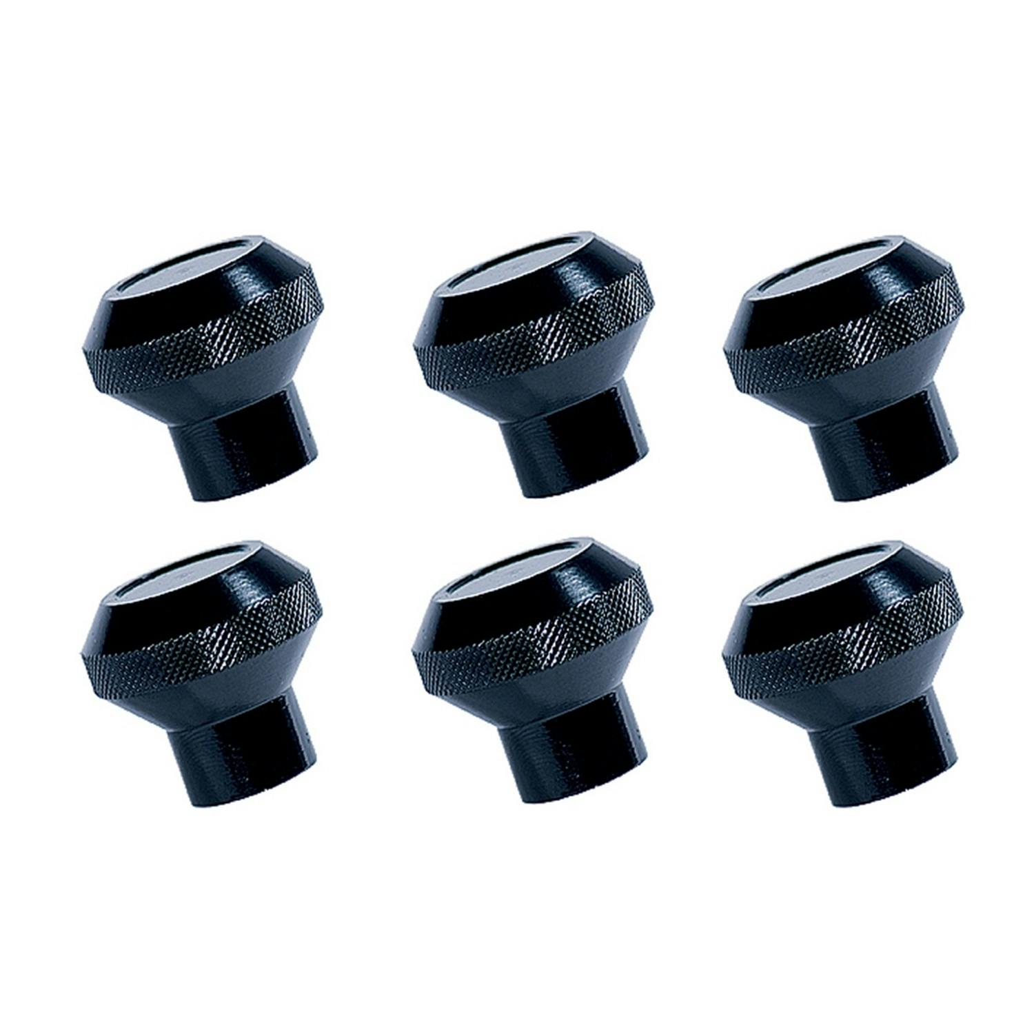 Rugged Ridge 11420.02 Billet Aluminum Dash Knob Set; Black; 76-86 Jeep CJ Models