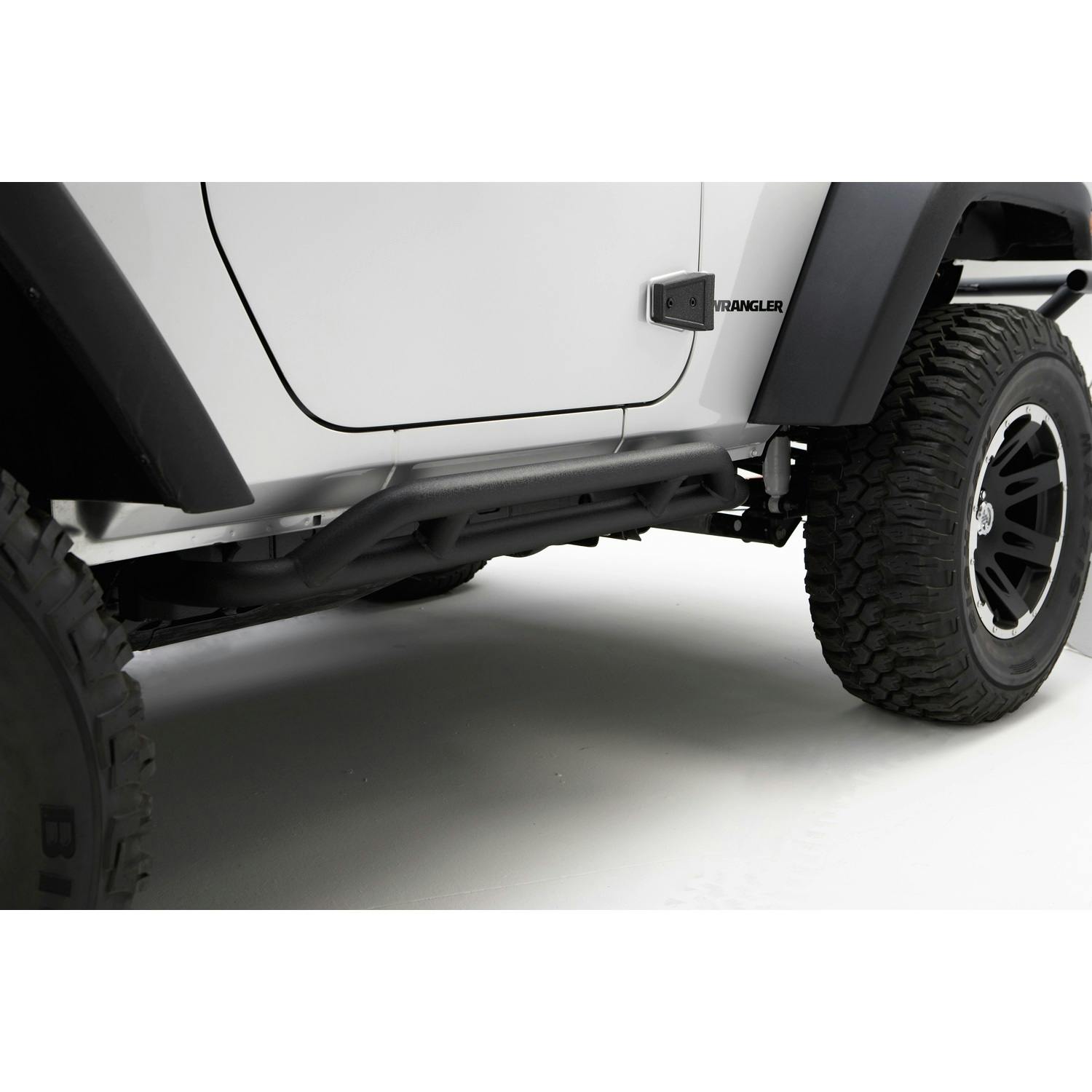 Rugged Ridge 11504.23 RRC Rocker Guards; Black; 07-17 Jeep Wrangler JK