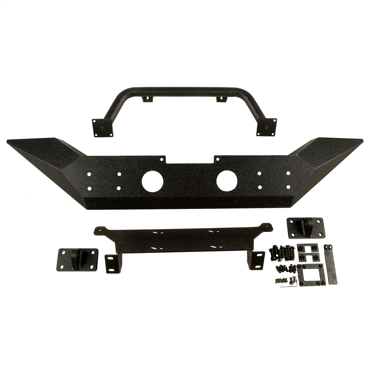 Rugged Ridge 11548.01 Spartan Front Bumper, High Clearance Ends, With Overrider