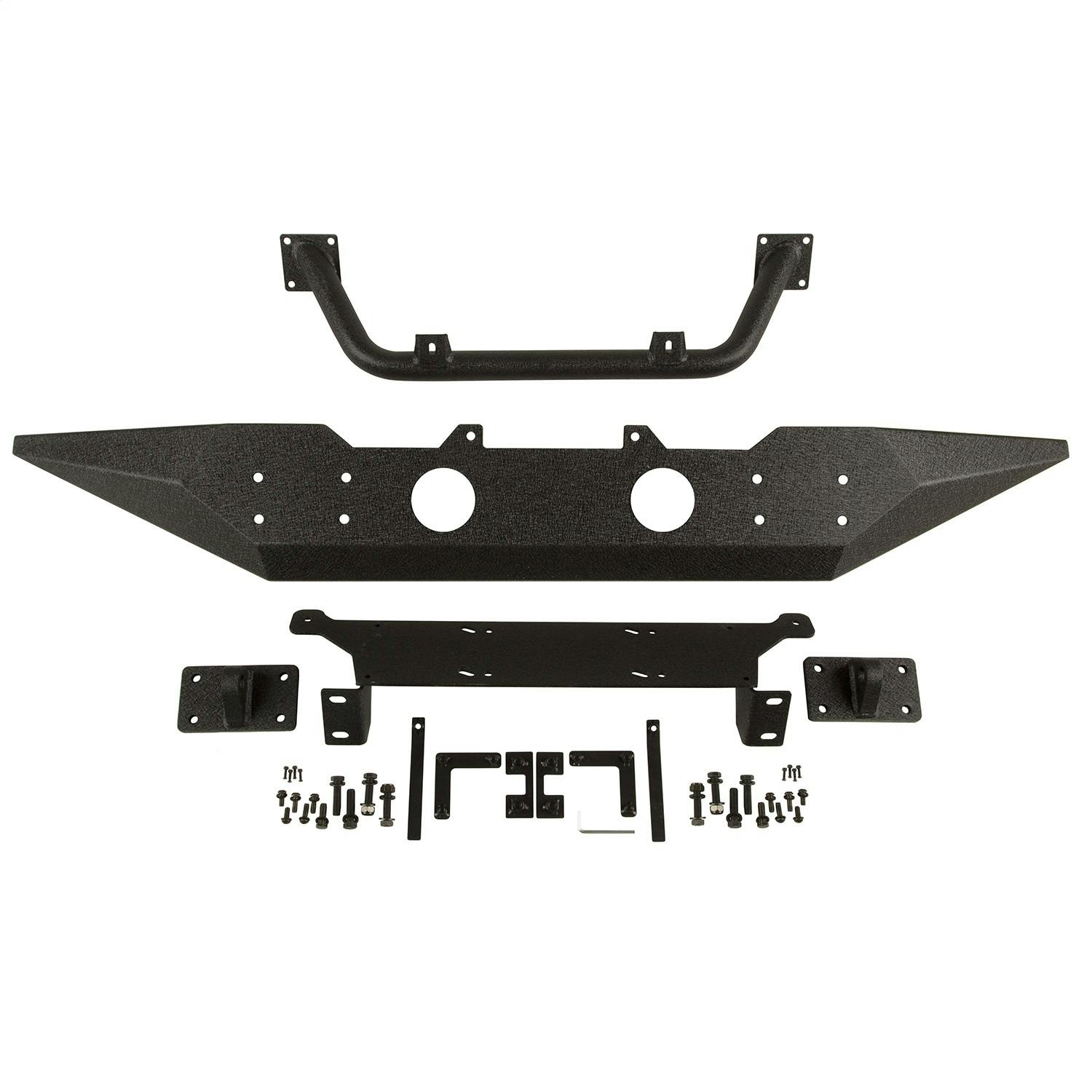 Rugged Ridge 11548.02 Spartan Front Bumper, Standard Ends, With Overrider