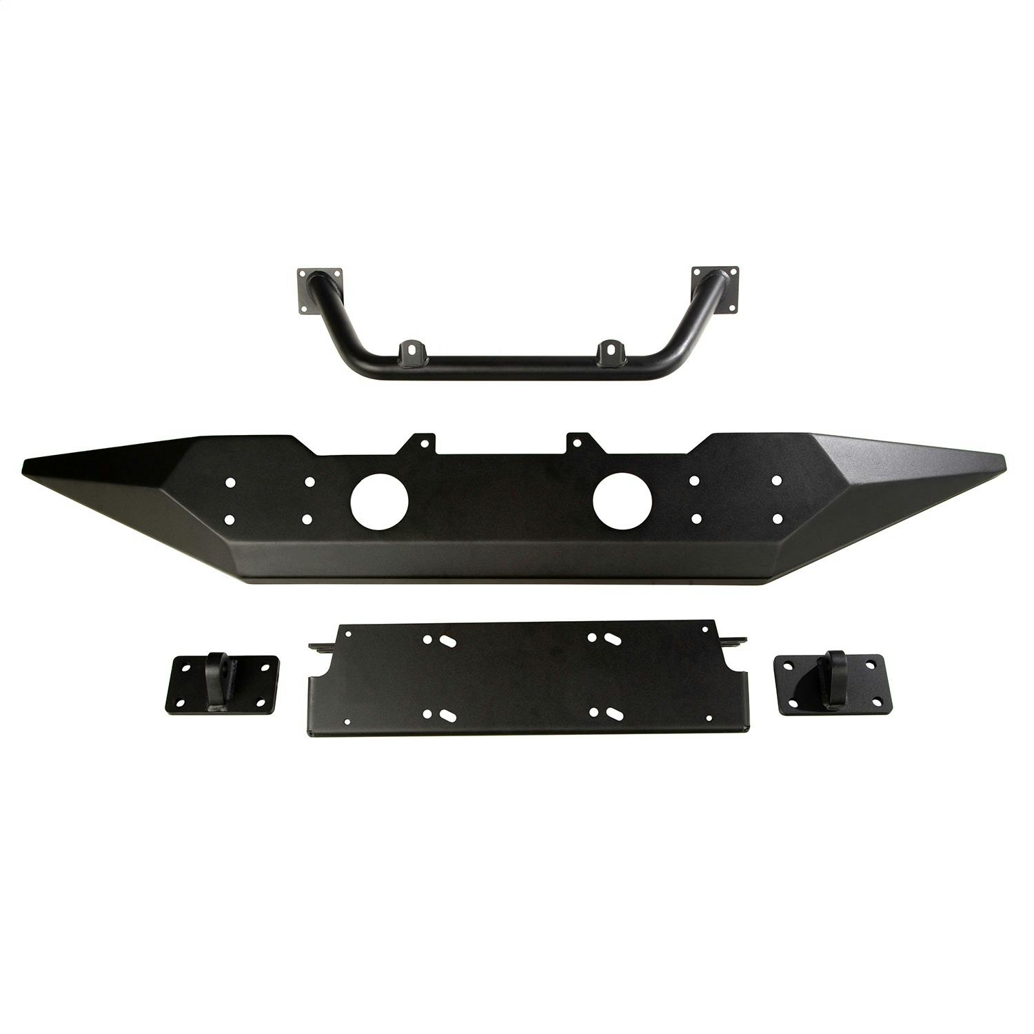 Rugged Ridge 11548.42 Spartan Bumper, Front, Standard Ends, Overrider