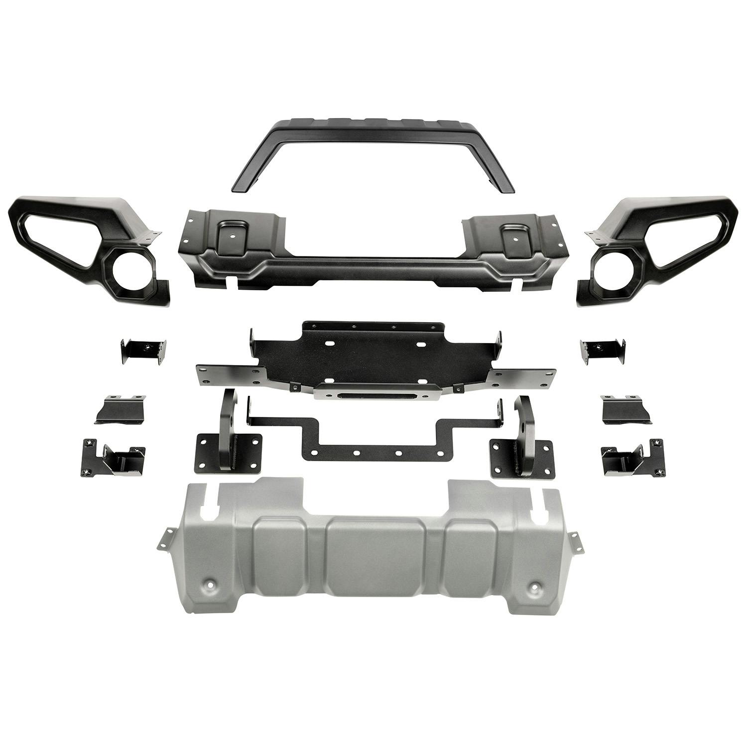 Rugged Ridge 11549.41 Venator Front Bumper, w/Overrider & Winch Tray