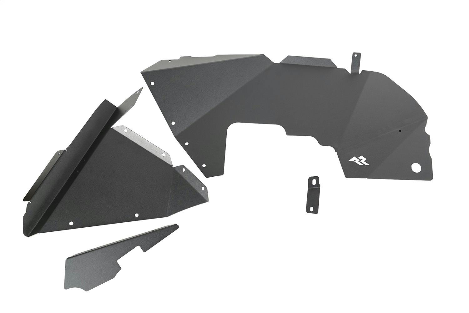 Rugged Ridge 11615.61 Inner Fender Liners, Front, Aluminum, Blk