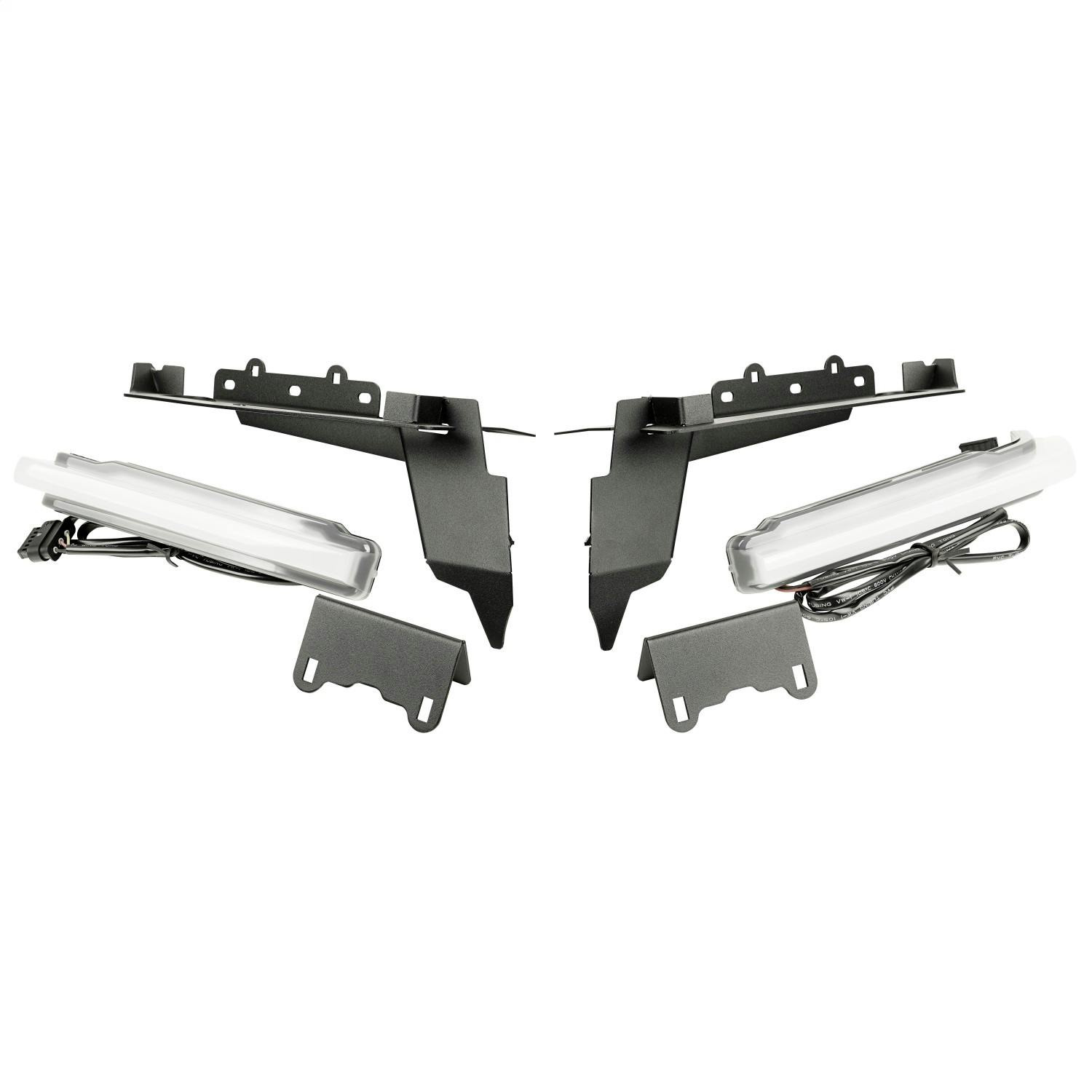 Rugged Ridge 11640.96 Chop Brackets, with DRL Set, Front