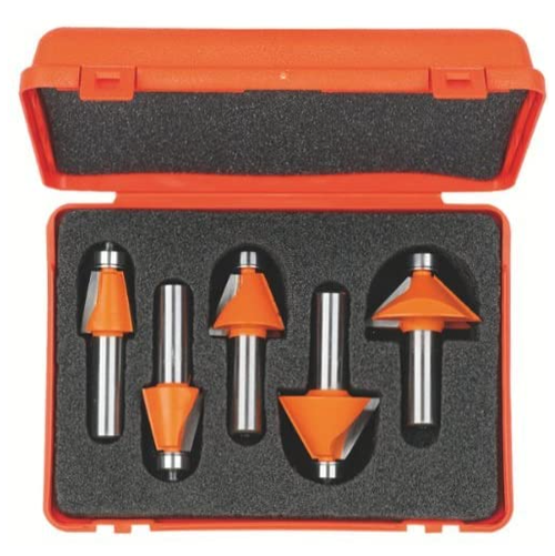 CMT 836.501.11,5 Piece Chamfer Router Bit Set
